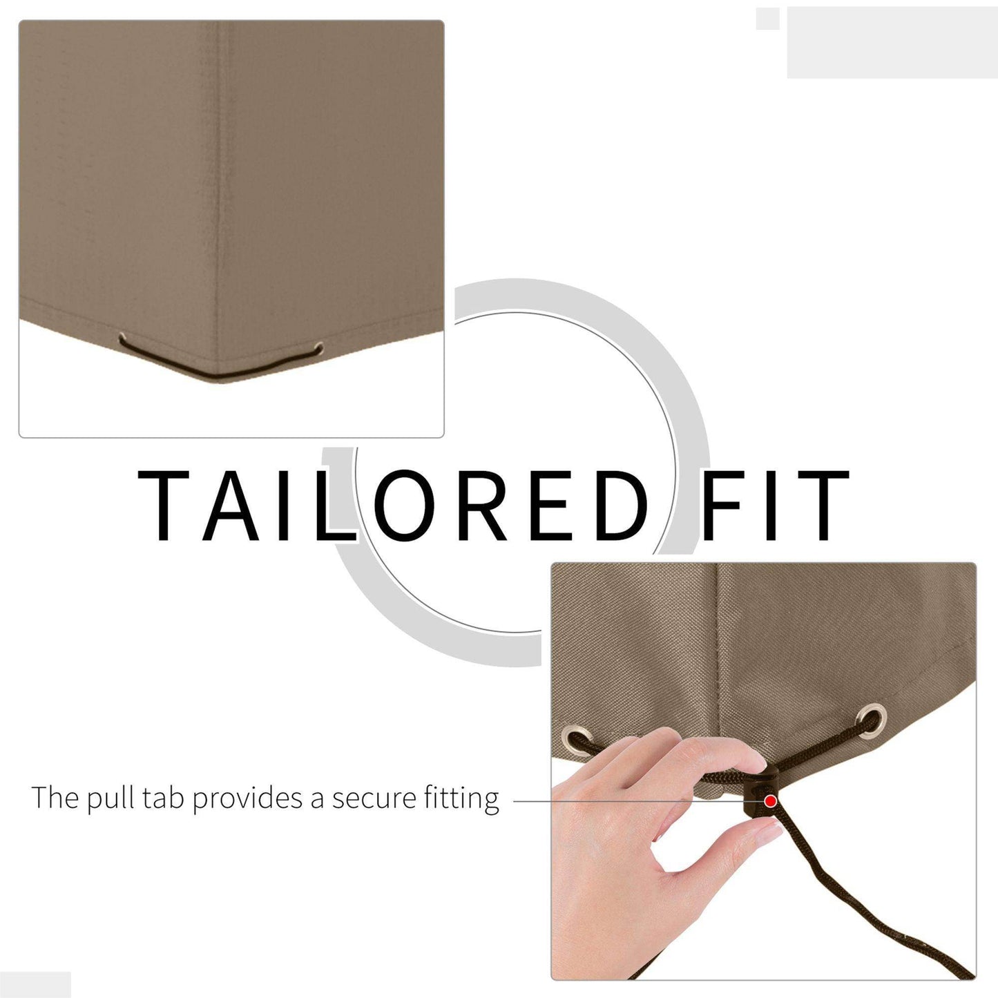 Outsunny Outdoor Furniture Cover Waterproof 275x205x90cm - Beige - ALL4U RETAILER LTD