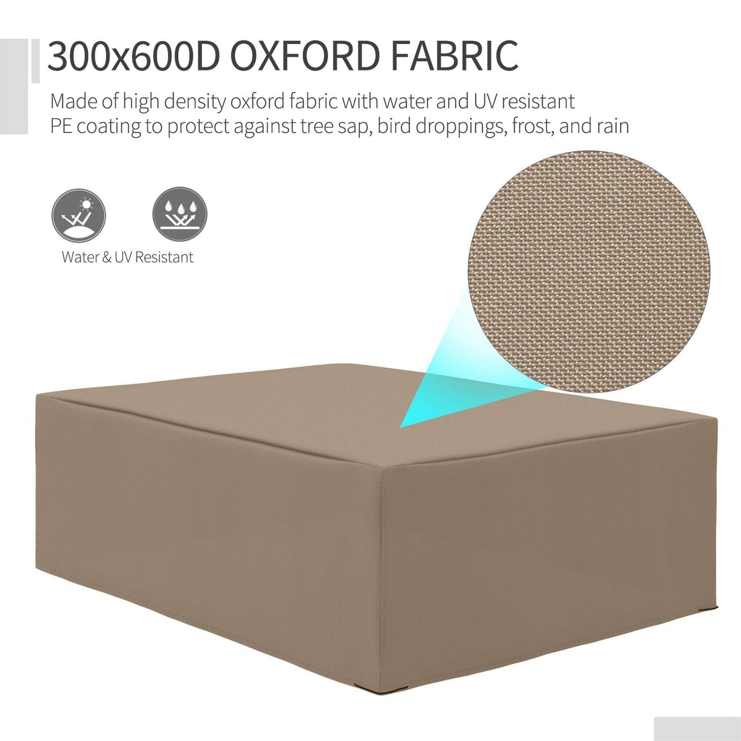 Outsunny Outdoor Furniture Cover Waterproof 275x205x90cm - Beige - ALL4U RETAILER LTD