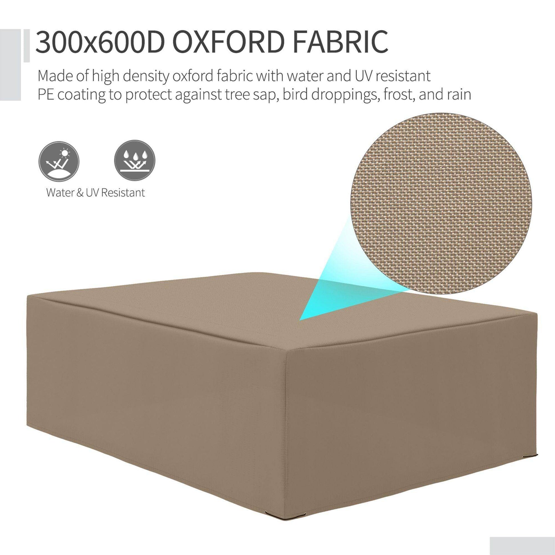 Outsunny Outdoor Furniture Cover Waterproof 275x205x90cm - Beige - ALL4U RETAILER LTD