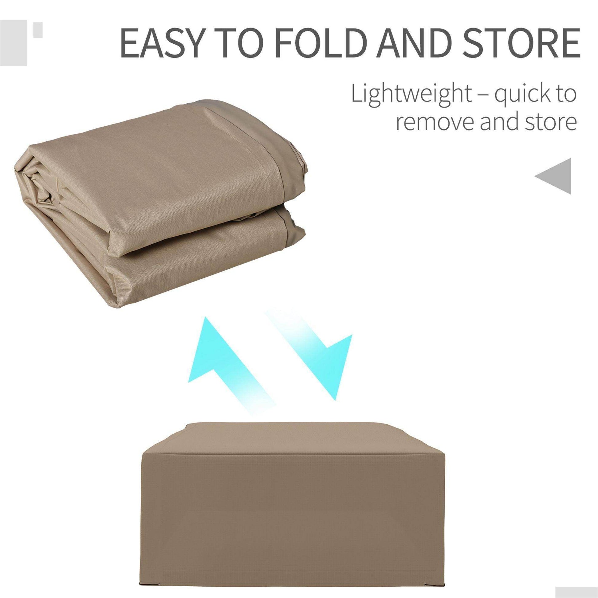 Outsunny Outdoor Furniture Cover Waterproof 275x205x90cm - Beige - ALL4U RETAILER LTD