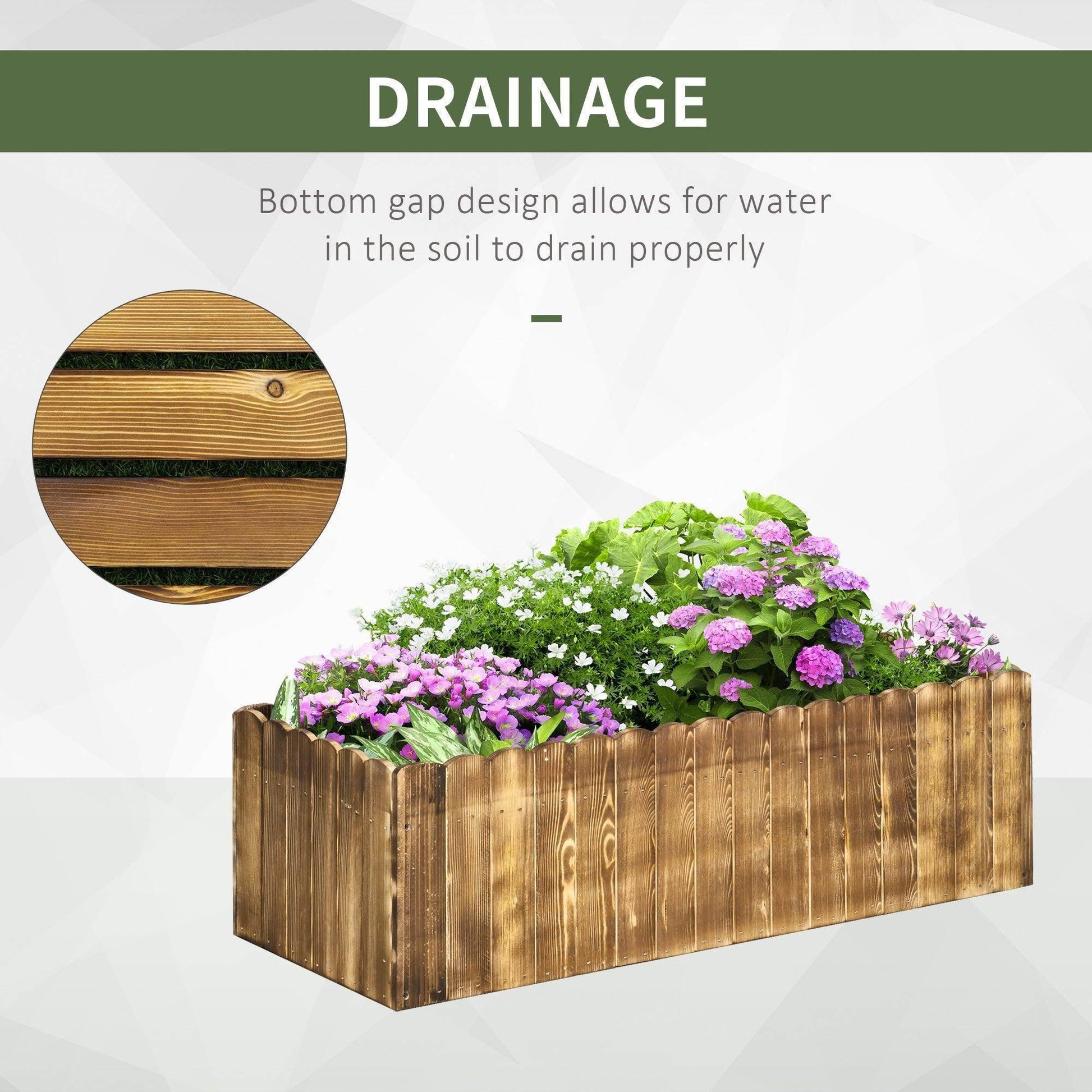 Outsunny Outdoor Garden Flower Raised Bed - ALL4U RETAILER LTD