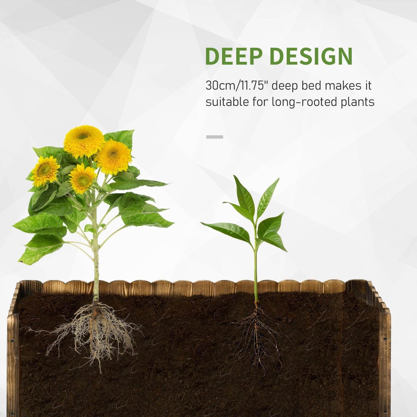 Outsunny Outdoor Garden Flower Raised Bed - ALL4U RETAILER LTD