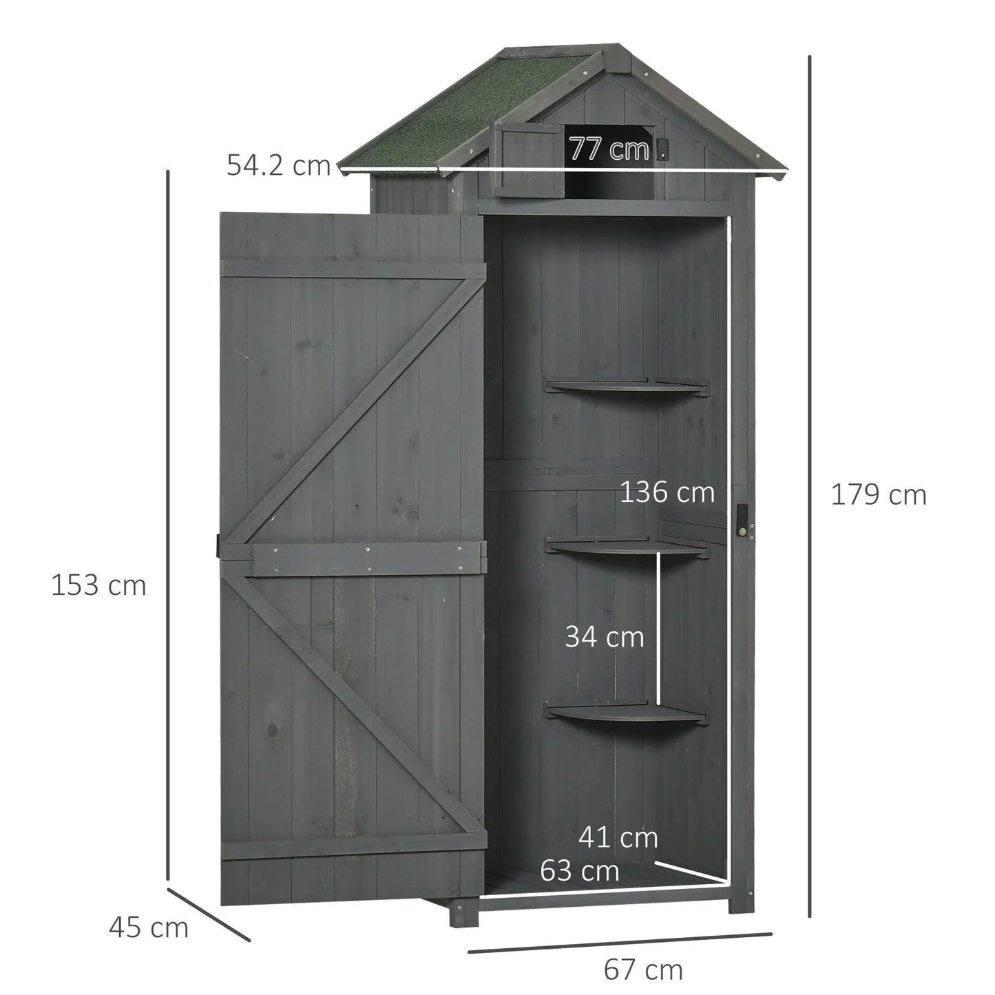 Outsunny Outdoor Garden Storage Cabinet - Simplified and Spacious - ALL4U RETAILER LTD