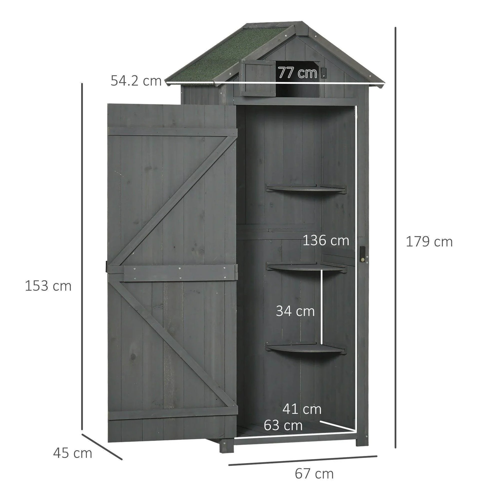 Outsunny Outdoor Garden Storage Cabinet - Simplified and Spacious - ALL4U RETAILER LTD