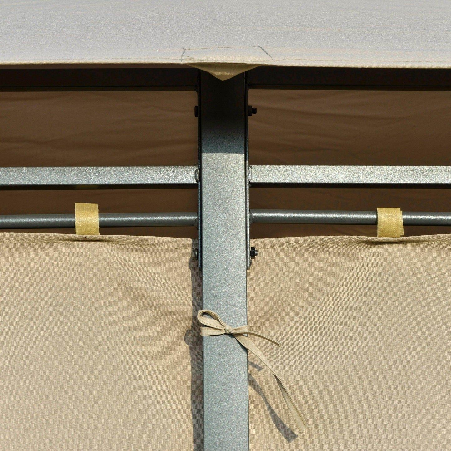 Outsunny Outdoor Gazebo Canopy - Khaki - ALL4U RETAILER LTD