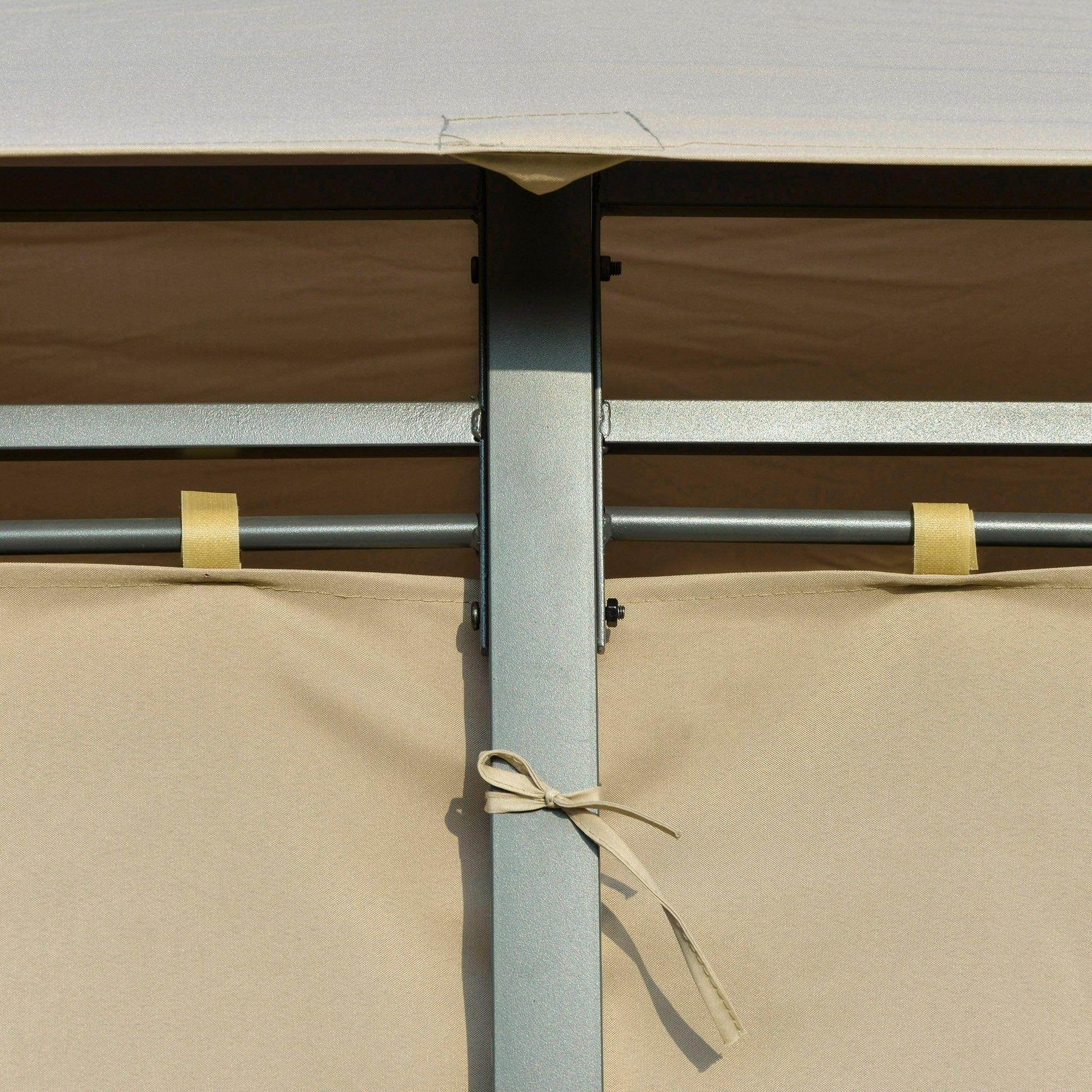 Outsunny Outdoor Gazebo Canopy - Khaki - ALL4U RETAILER LTD