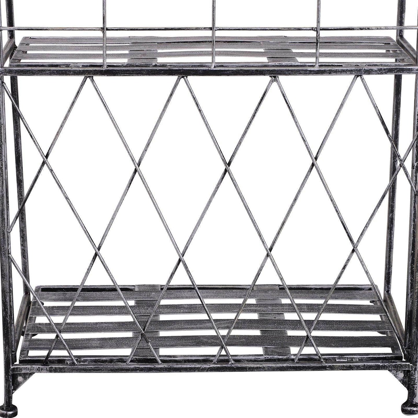 Outsunny Outdoor Plant Stand Display Rack - 3-Tier Metal Flower Holder - ALL4U RETAILER LTD