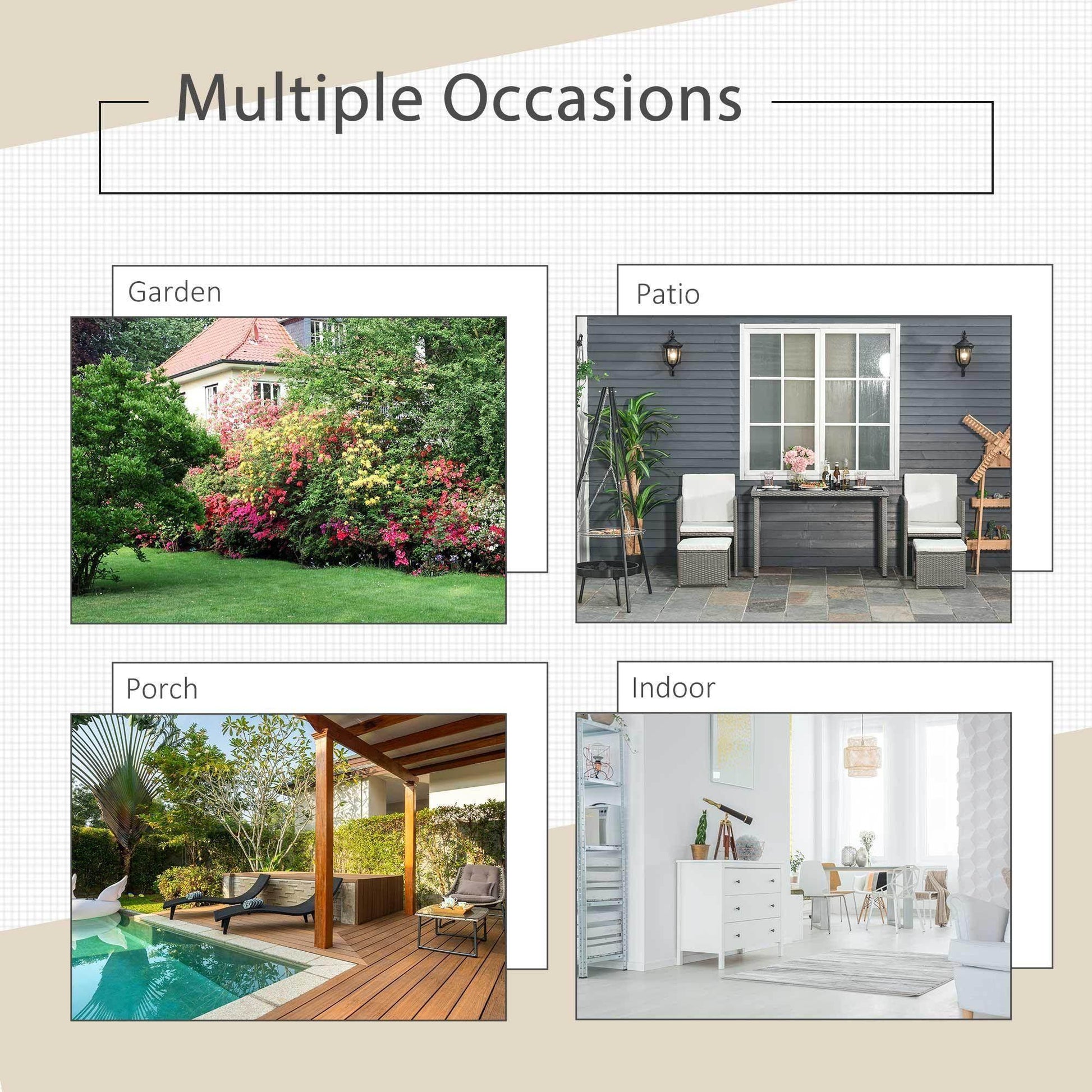 Outsunny Outdoor Rattan Bistro Set with Cover - ALL4U RETAILER LTD