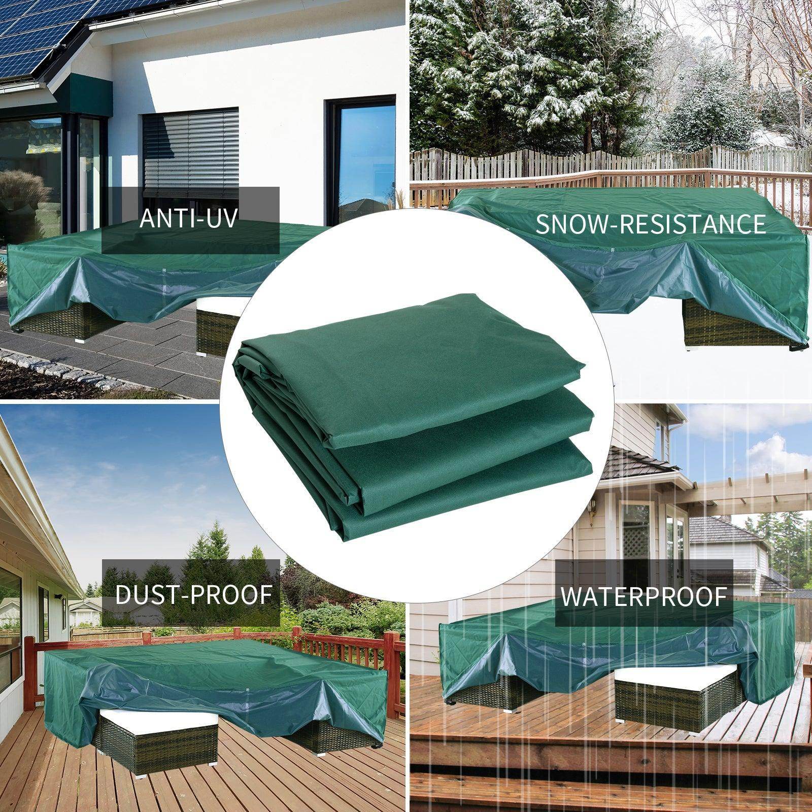 Outsunny Outdoor Rattan Furniture Cover - Waterproof - ALL4U RETAILER LTD