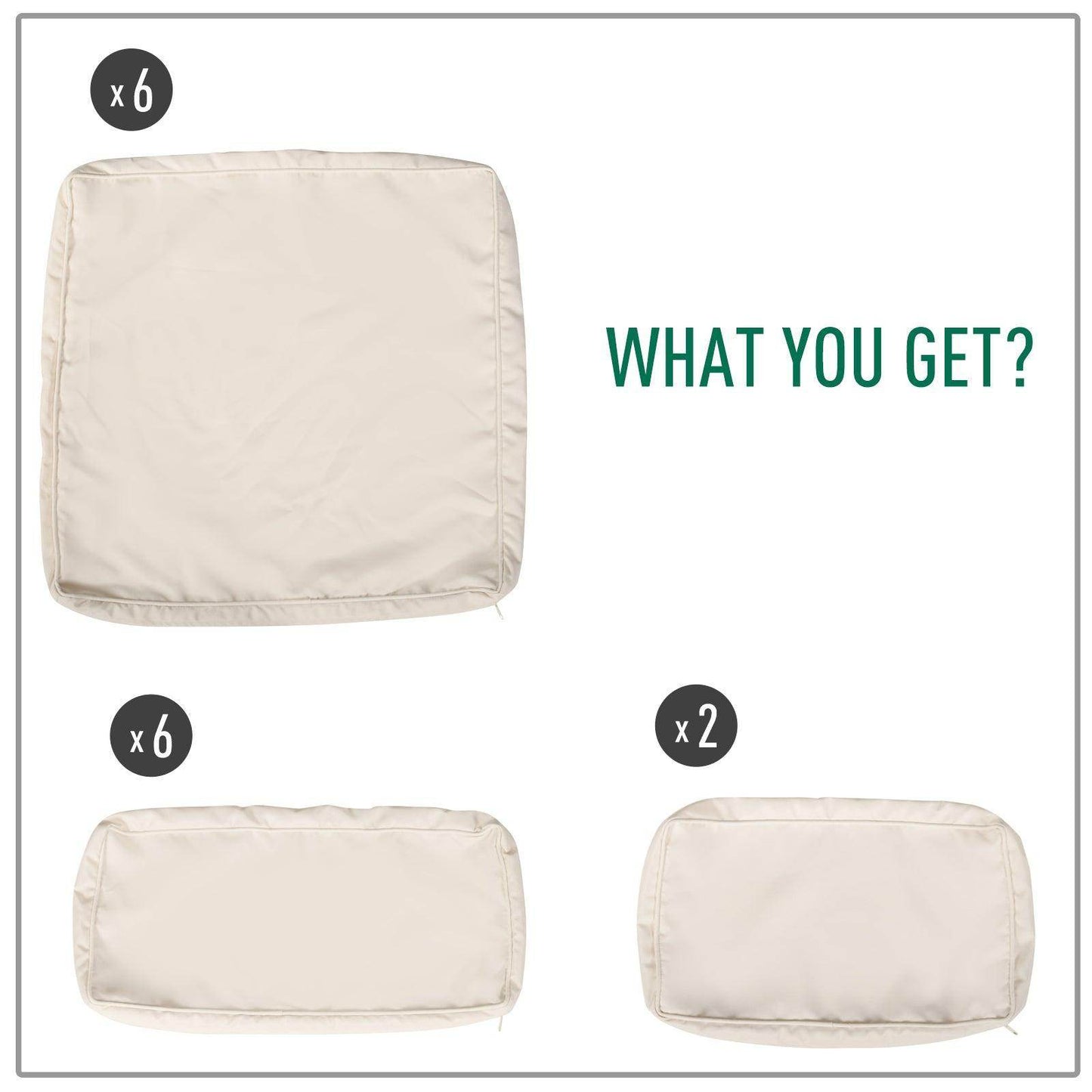 Outsunny Outdoor Rattan Sofa Cushion Cover - Replacement - ALL4U RETAILER LTD