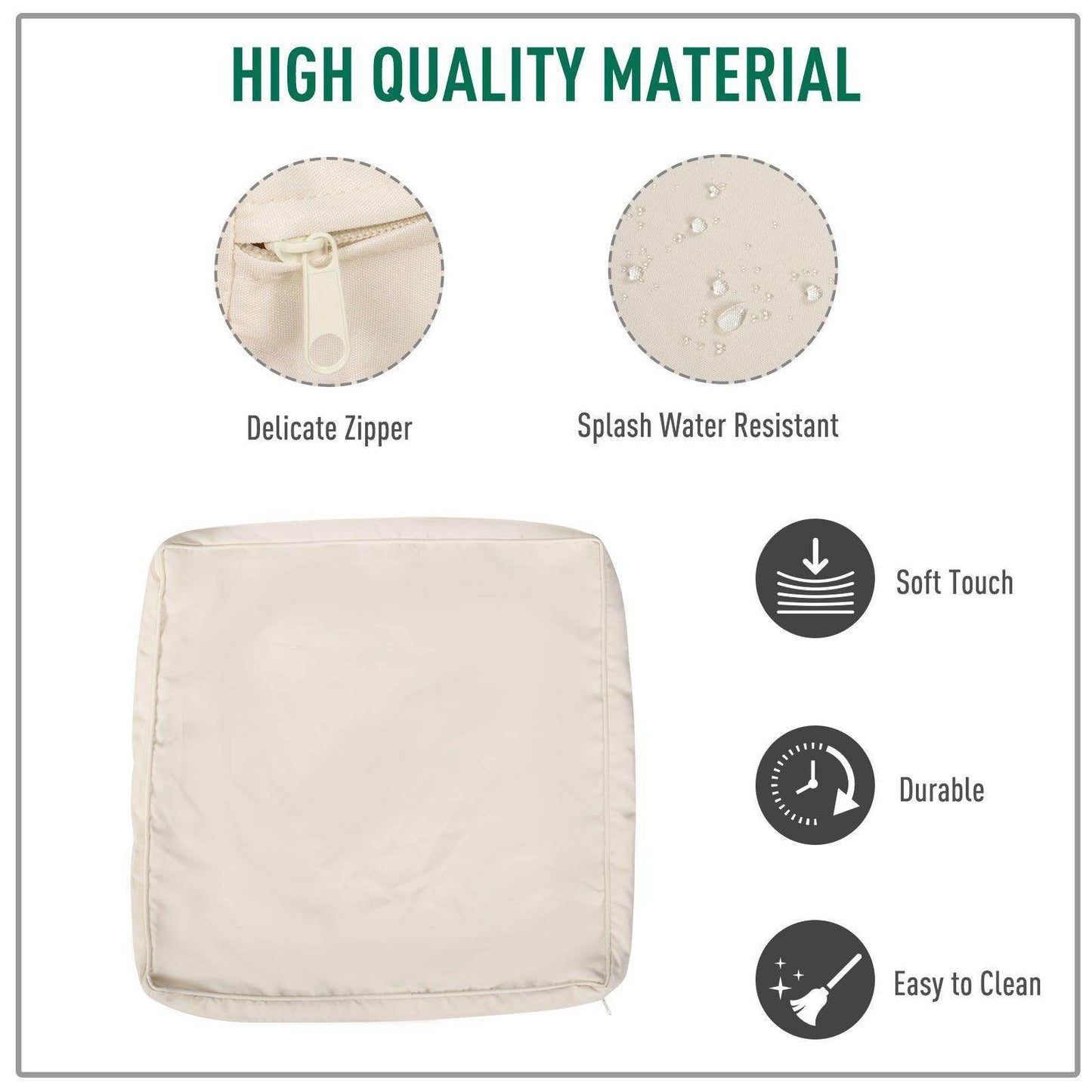 Outsunny Outdoor Rattan Sofa Cushion Cover - Replacement - ALL4U RETAILER LTD