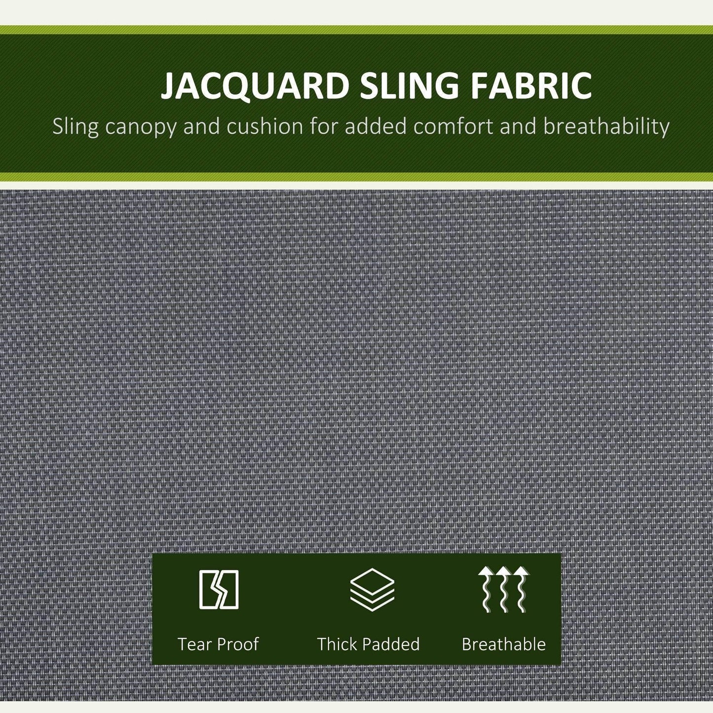 Outsunny Outdoor Swing Bench with Canopy - Grey - ALL4U RETAILER LTD