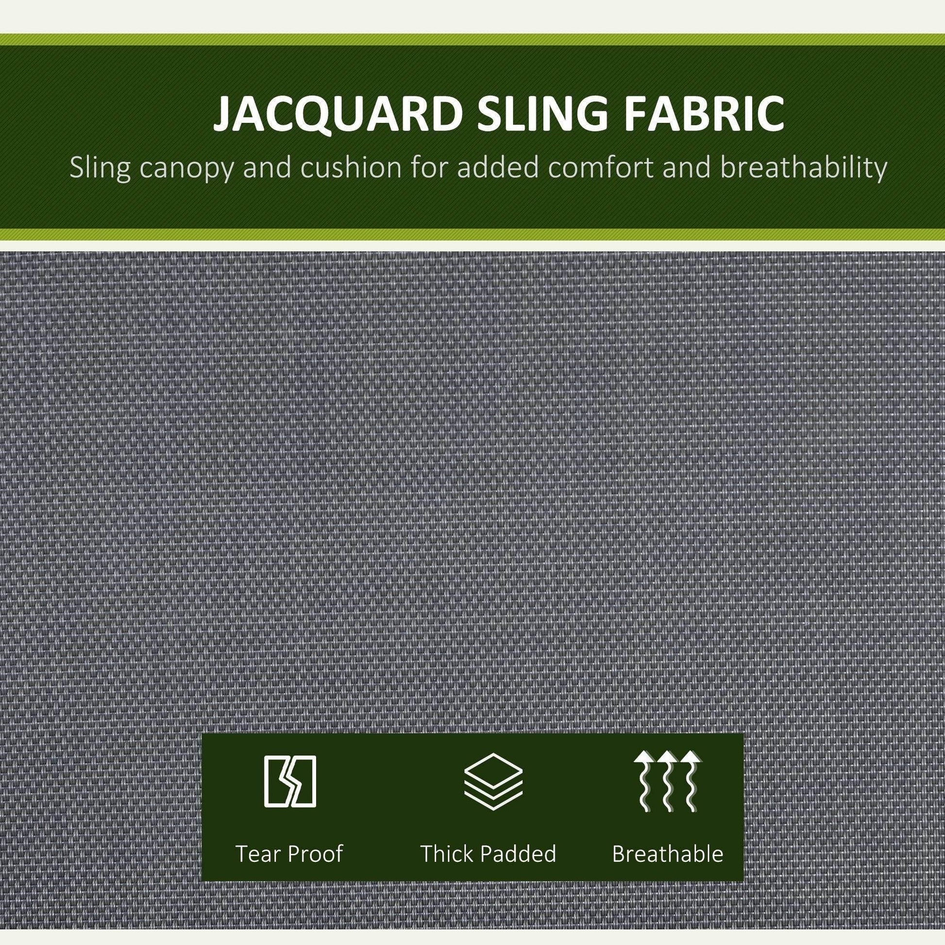 Outsunny Outdoor Swing Bench with Canopy - Grey - ALL4U RETAILER LTD