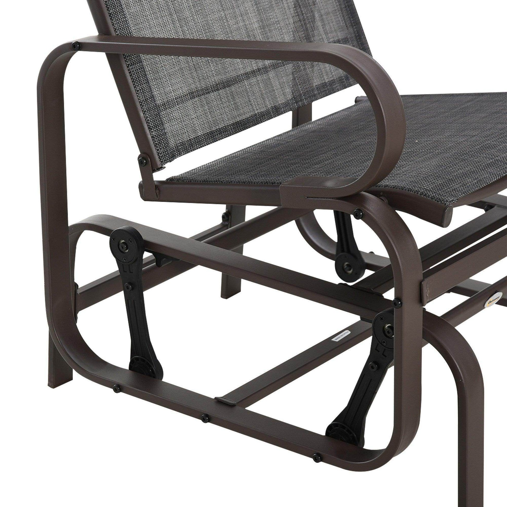 Outsunny Outdoor Swing Chair Set with Tea Table - Patio Furniture - ALL4U RETAILER LTD