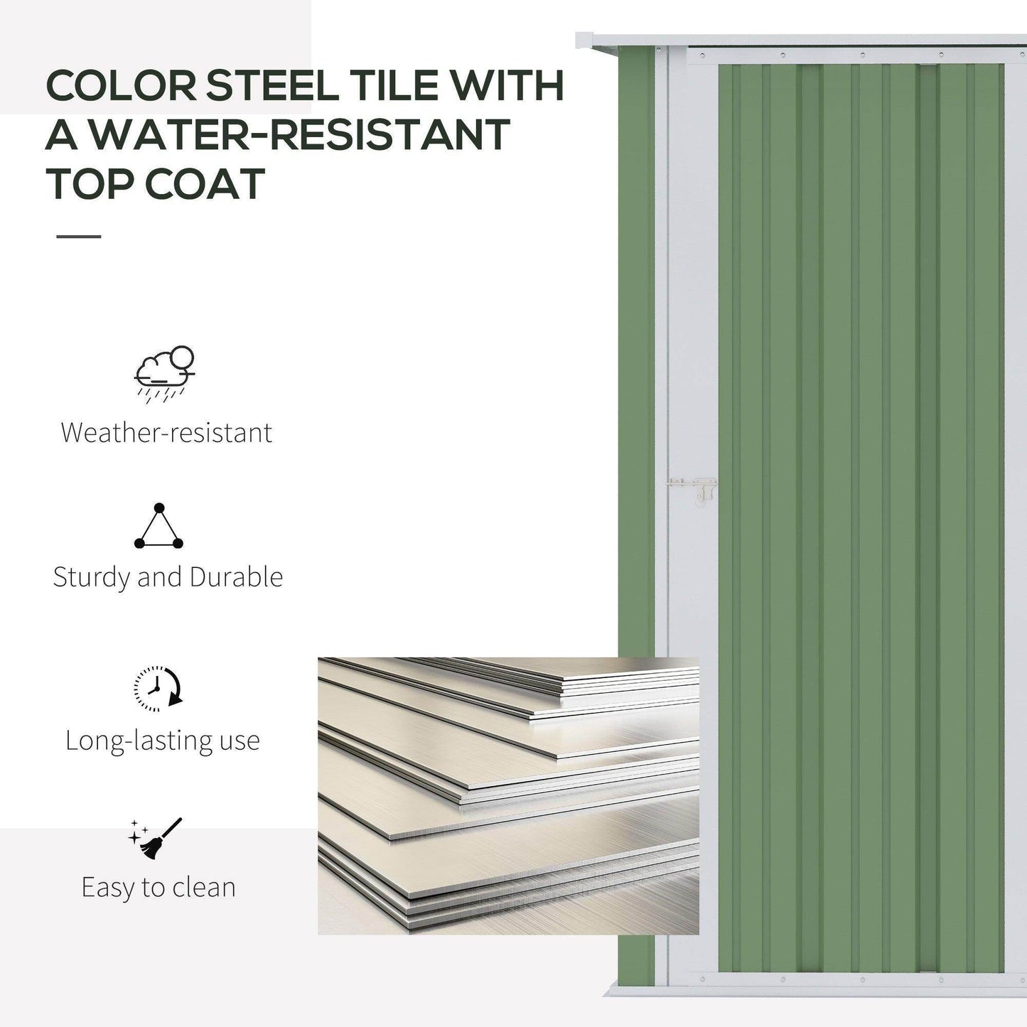 Outsunny Outdoor Tool Shed with Lockable Door - ALL4U RETAILER LTD