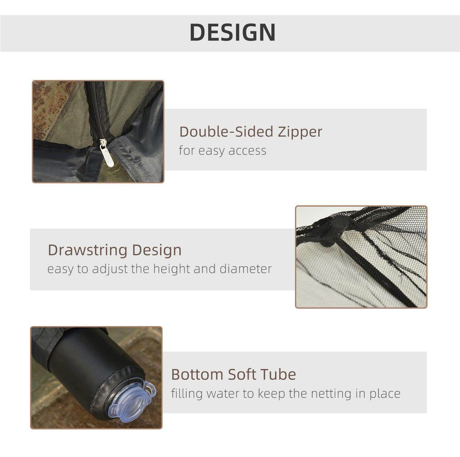 Outsunny Outdoor Umbrella Table Screen with Zipped Door - ALL4U RETAILER LTD