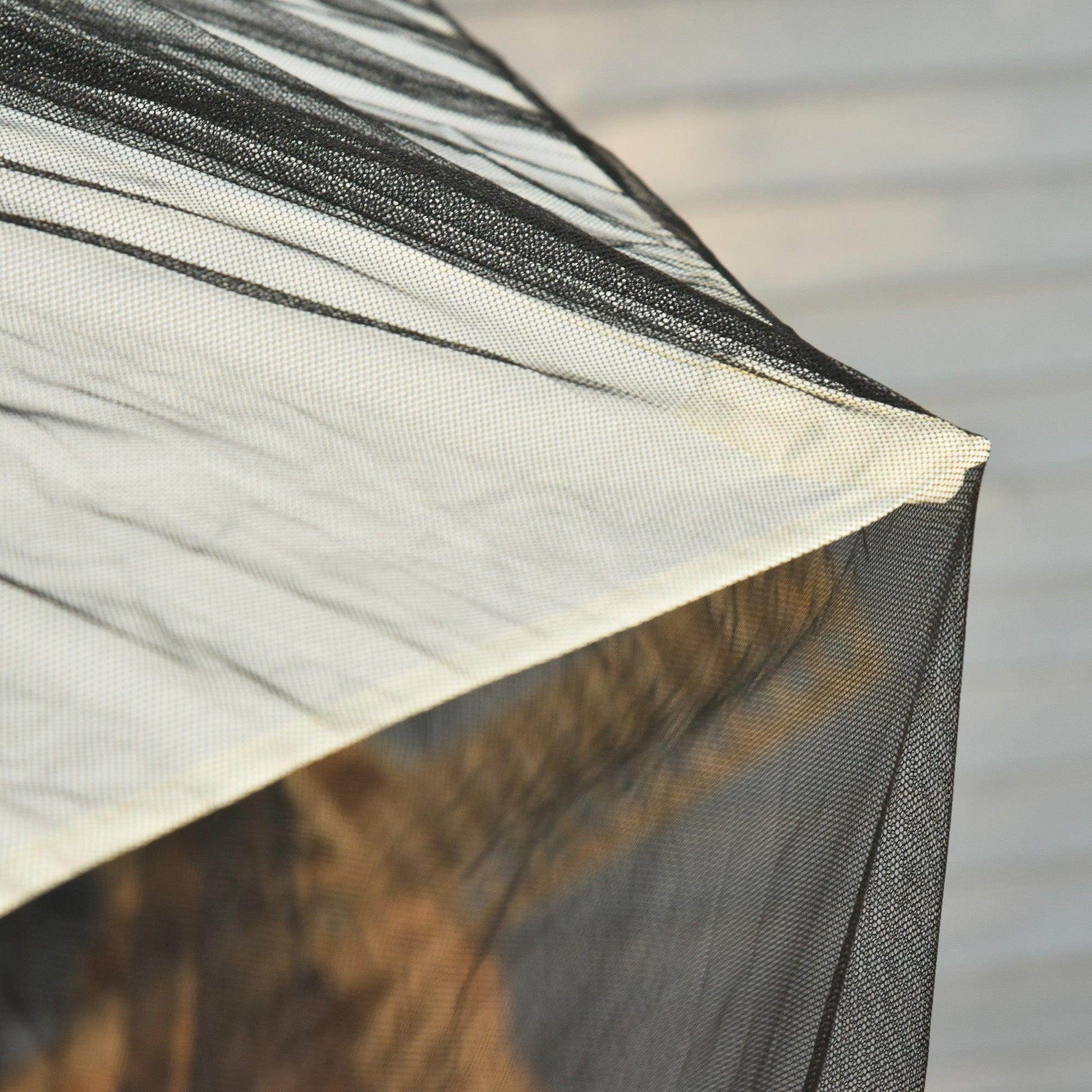 Outsunny Outdoor Umbrella Table Screen with Zipped Door - ALL4U RETAILER LTD