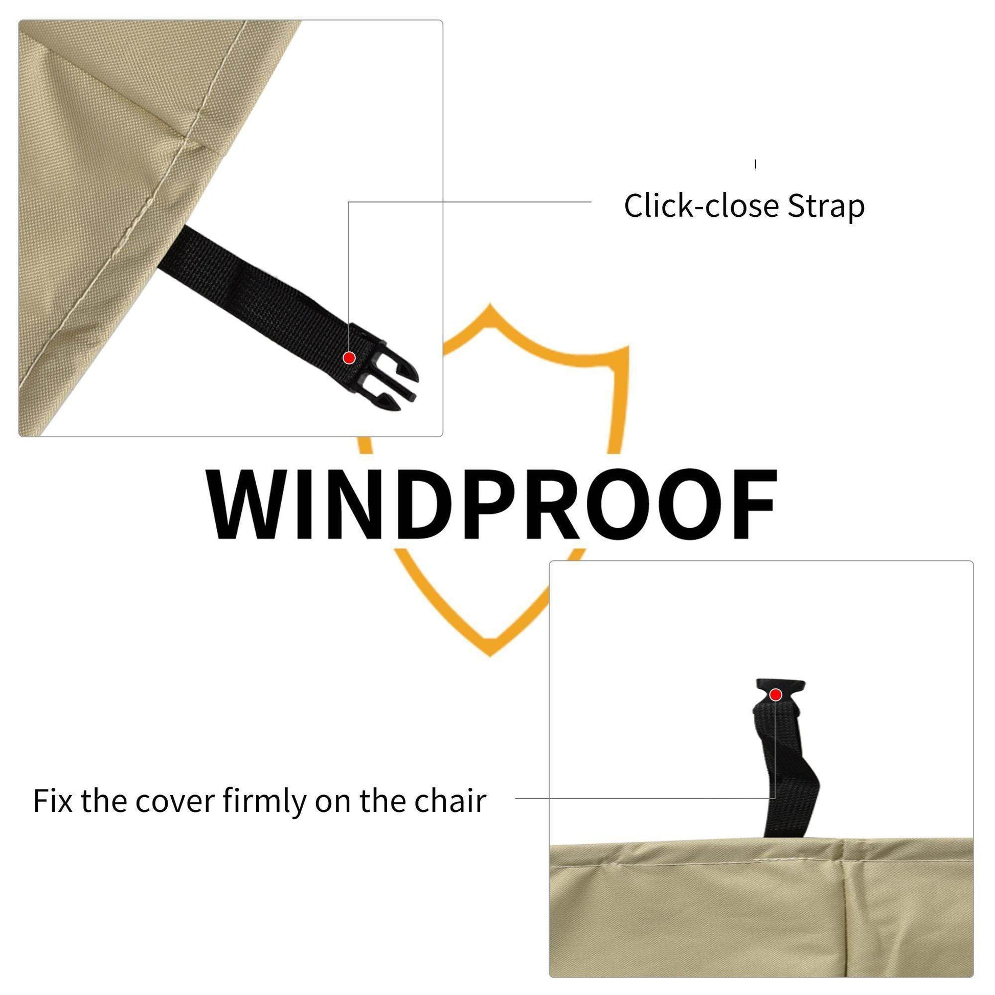 Outsunny Outdoor Waterproof Furniture Cover for Wicker Chairs - ALL4U RETAILER LTD