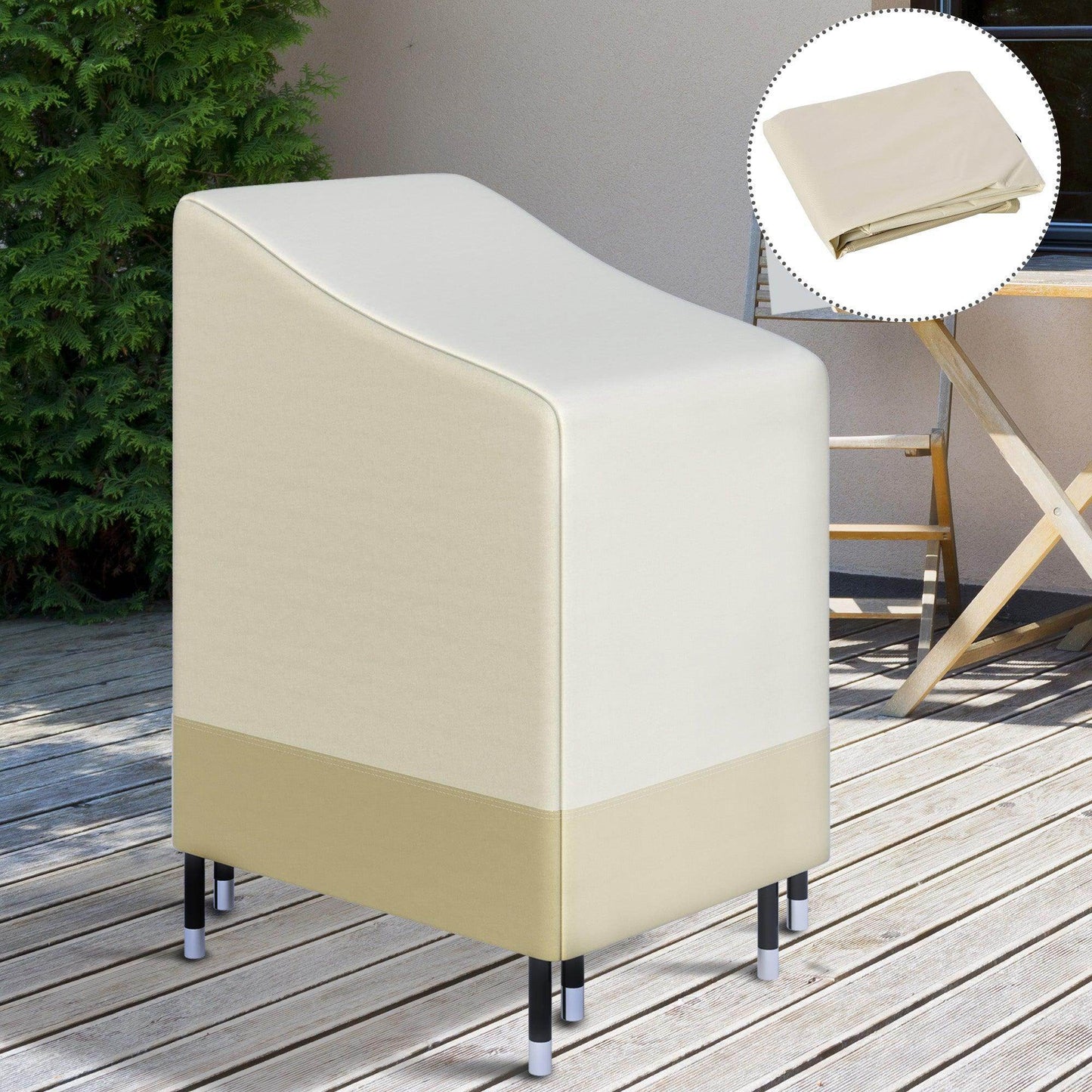 Outsunny Outdoor Waterproof Furniture Cover for Wicker Chairs - ALL4U RETAILER LTD