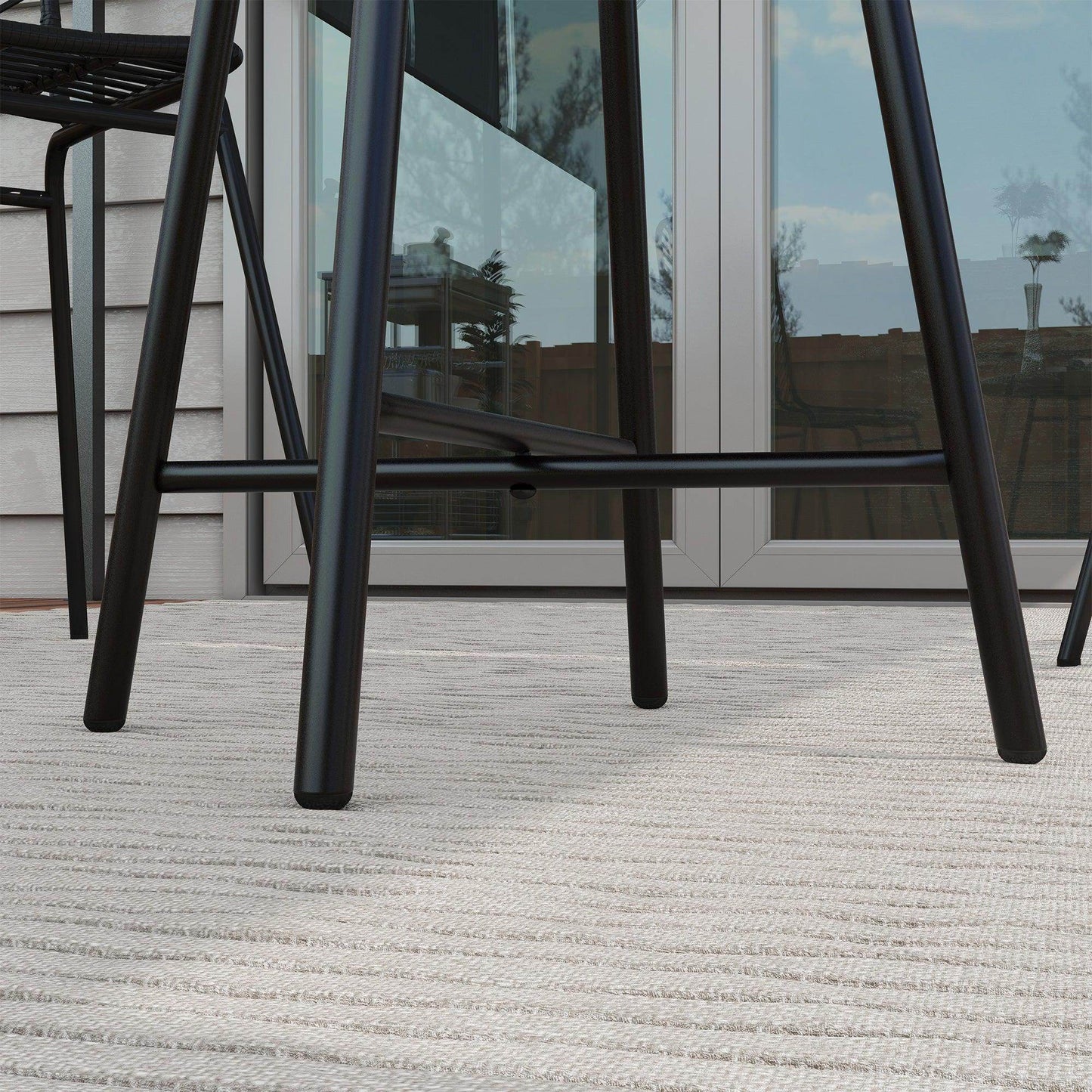 Outsunny PE Rattan Side Table Grey - ALL4U RETAILER LTD