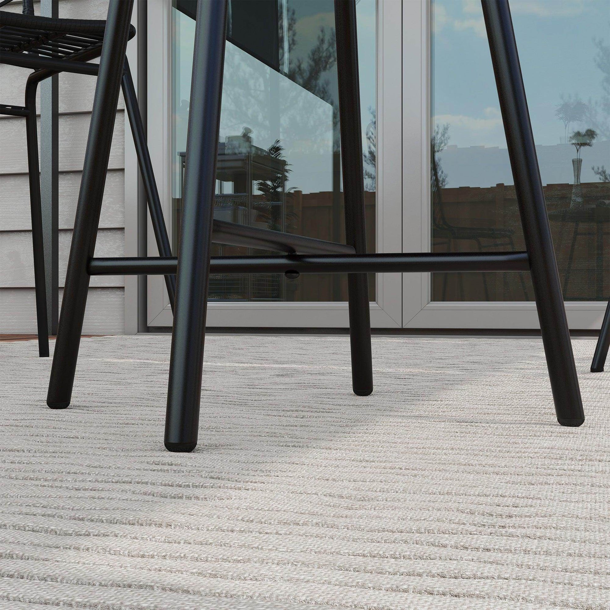 Outsunny PE Rattan Side Table Grey - ALL4U RETAILER LTD