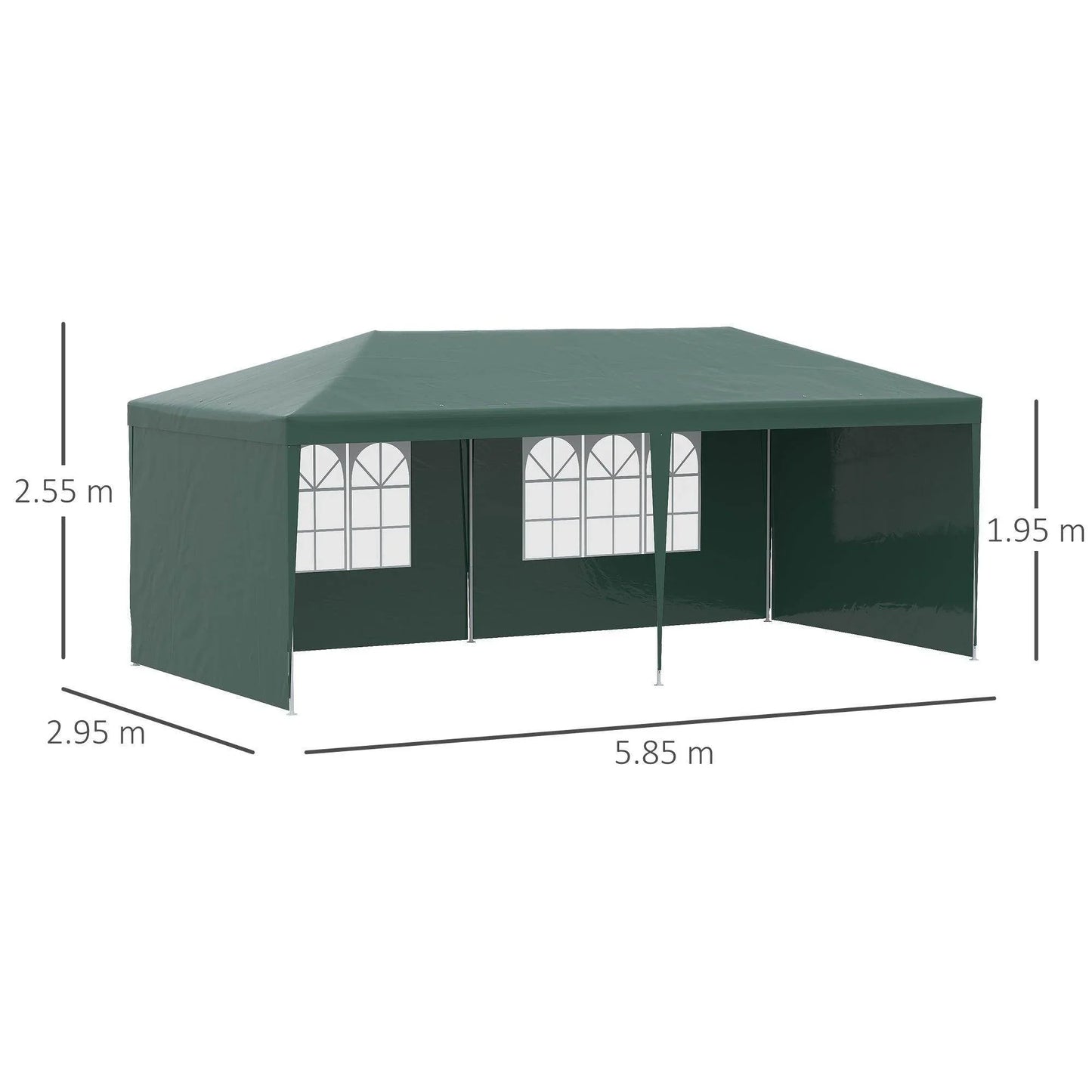 Outsunny Party Tent - 6x3m Outdoor Canopy - ALL4U RETAILER LTD