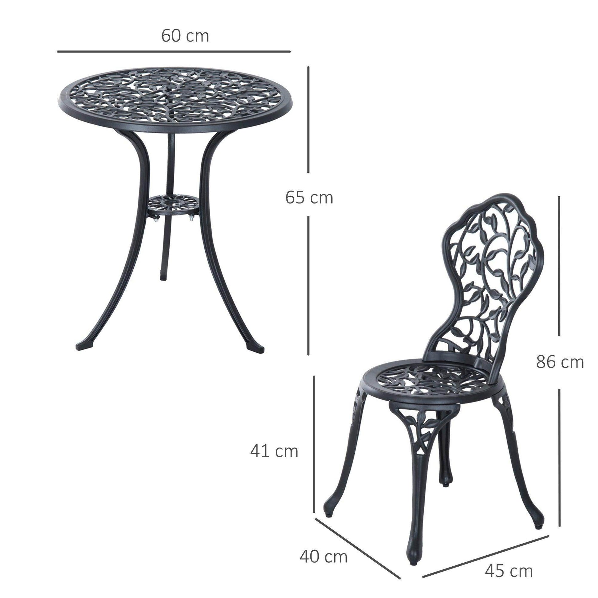 Outsunny Patio Bistro Set - Outdoor Dining - ALL4U RETAILER LTD