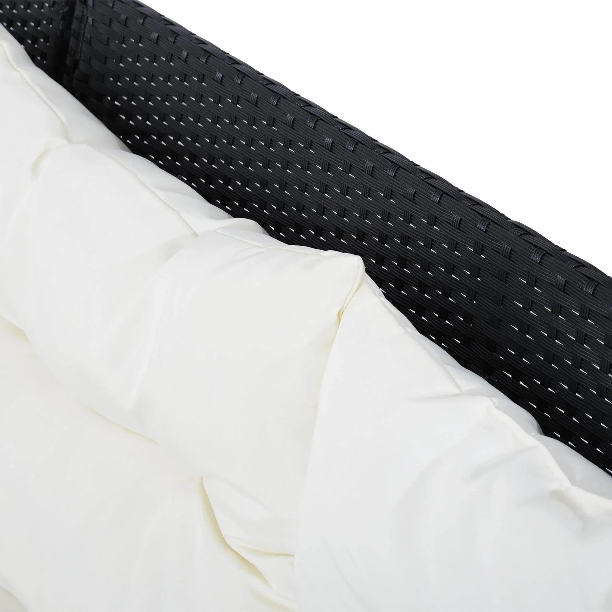 Outsunny Patio Corner Dining Set - Black Rattan 8-Seater - ALL4U RETAILER LTD