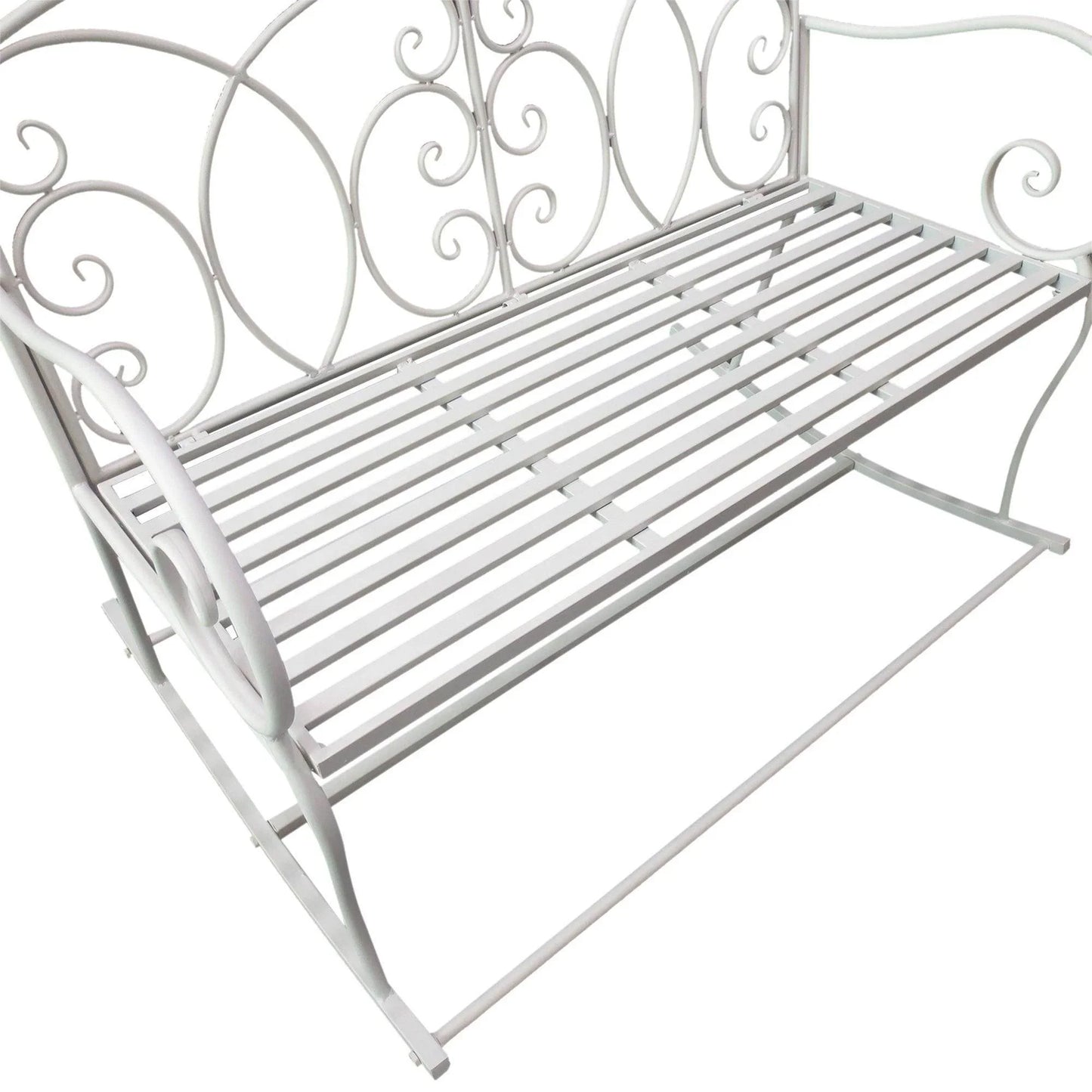 Outsunny Patio Rocking Loveseat Chair with Decorative Backrest - ALL4U RETAILER LTD
