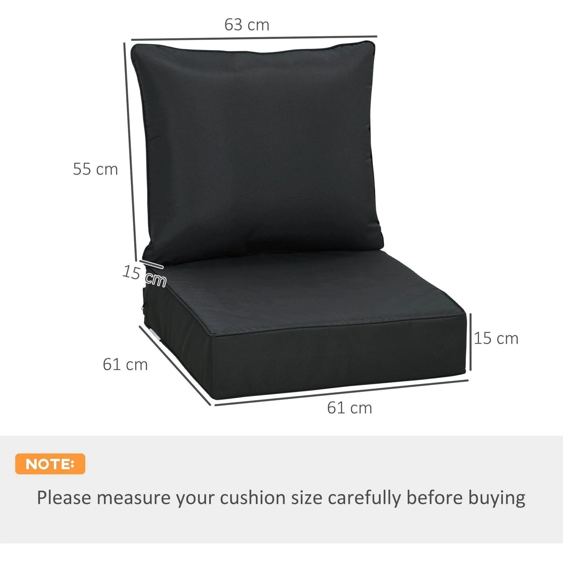 Outsunny Patio Seating Cushion Set - ALL4U RETAILER LTD