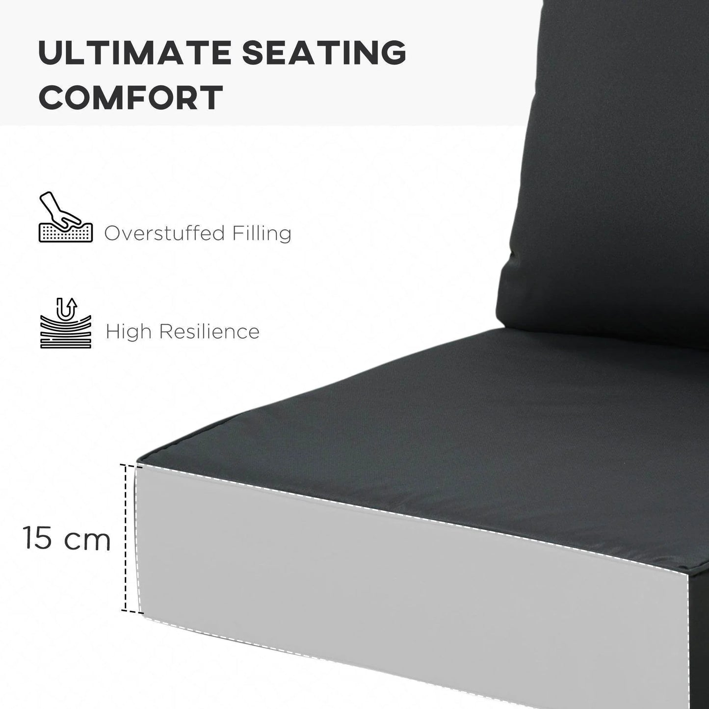 Outsunny Patio Seating Cushion Set - ALL4U RETAILER LTD