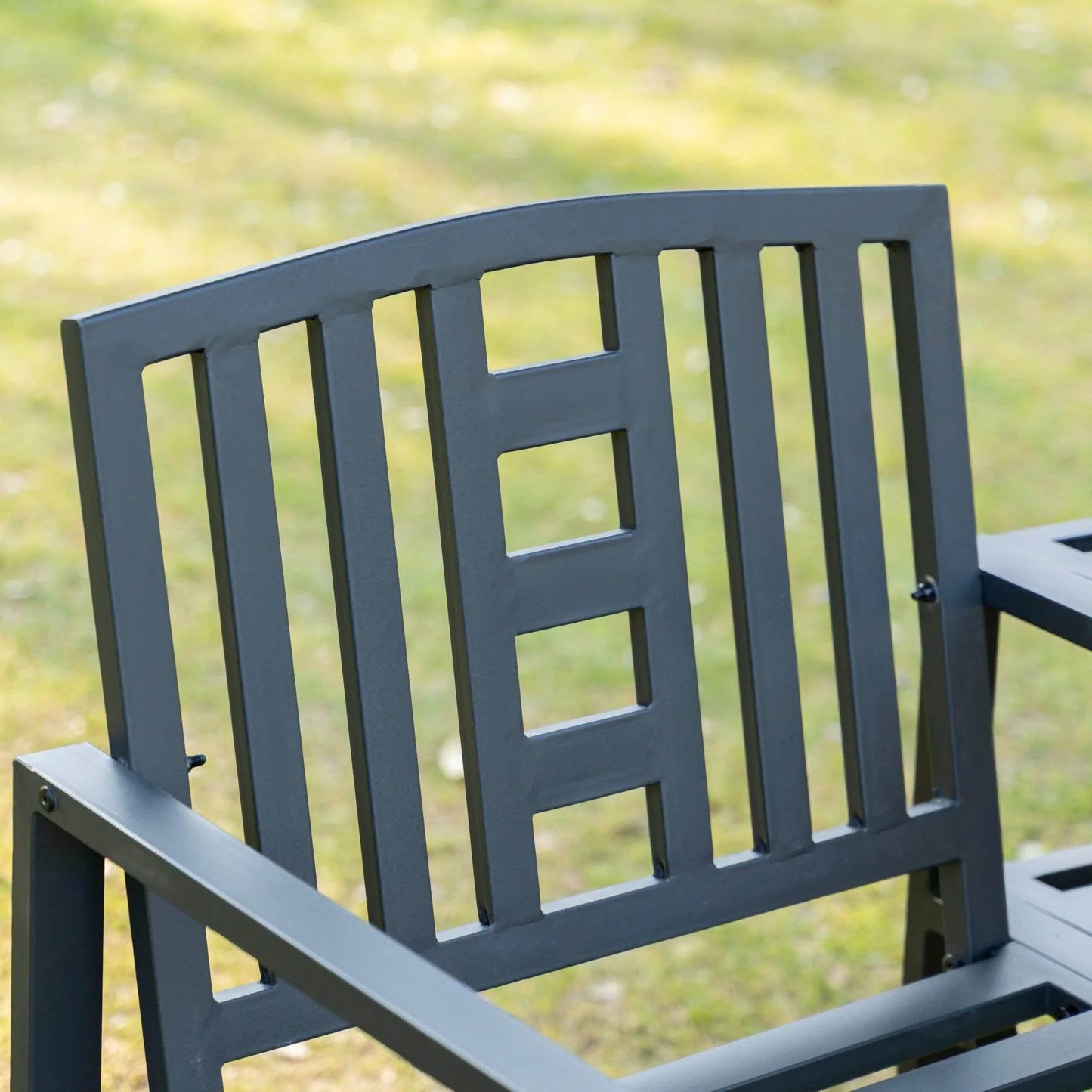 Outsunny Patio Tete-a-tete Chair Set with Coffee Table - ALL4U RETAILER LTD