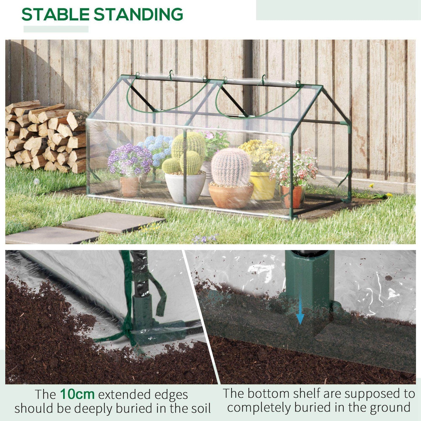 Outsunny Portable Greenhouse for Garden - ALL4U RETAILER LTD