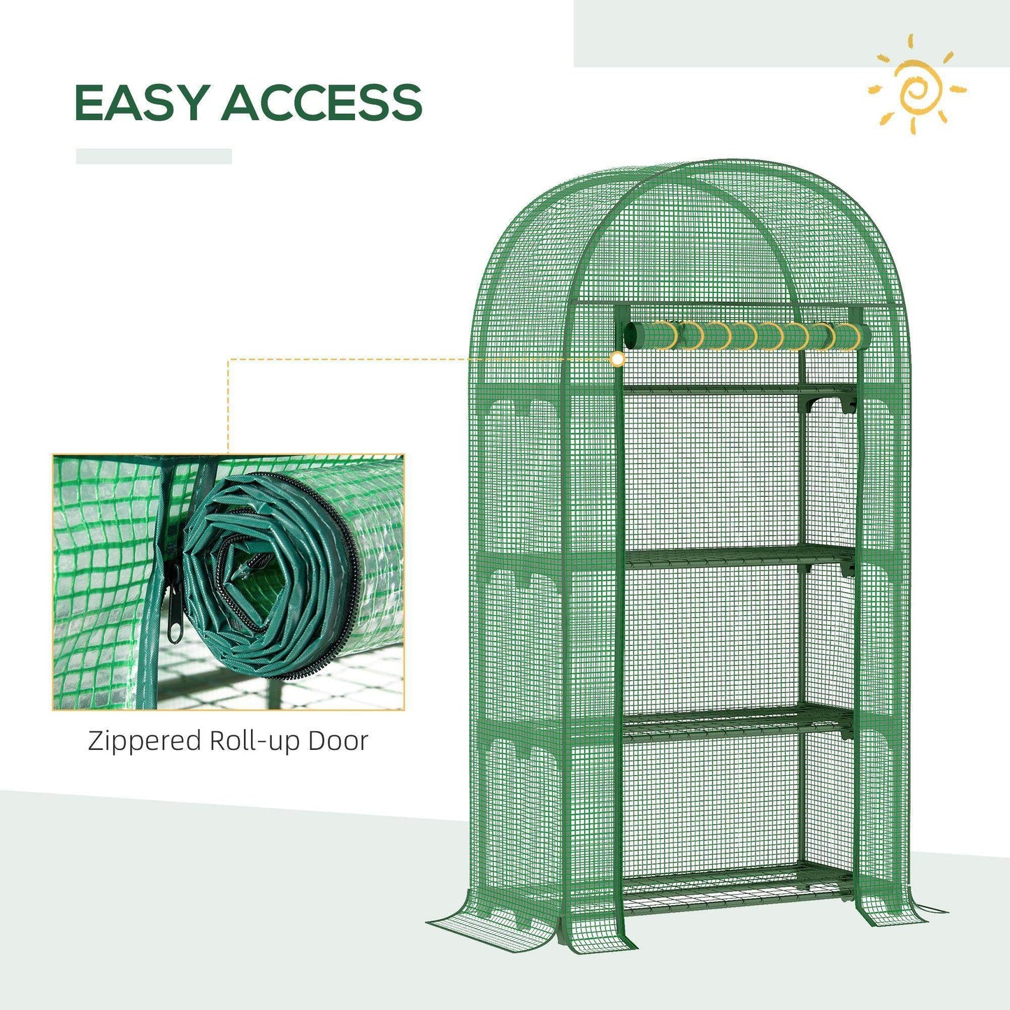 Outsunny Portable Mini Greenhouse - ALL4U RETAILER LTD