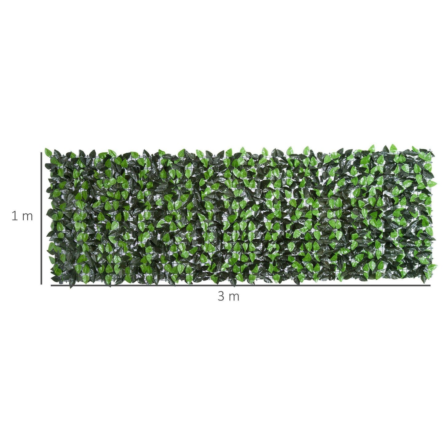Outsunny Privacy Fence Panel for Garden - 3M x 1M - ALL4U RETAILER LTD