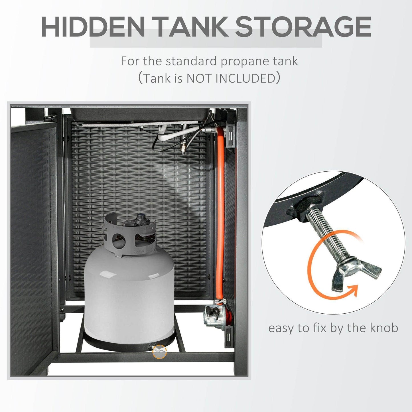 Outsunny Propane Fire Pit Table - Smokeless Patio Heater - ALL4U RETAILER LTD