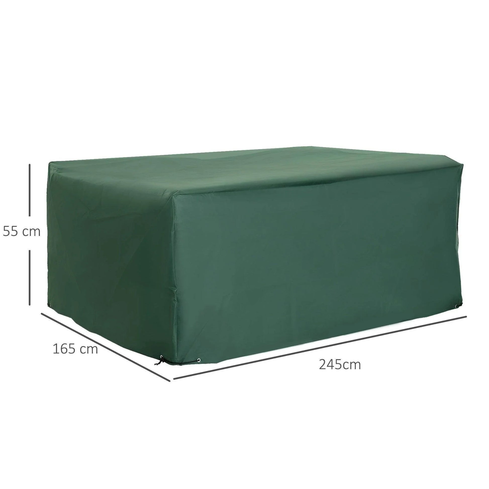 Green outdoor furniture cover 245x165x55cm for garden table protection, ALL4U RETAILER LTD