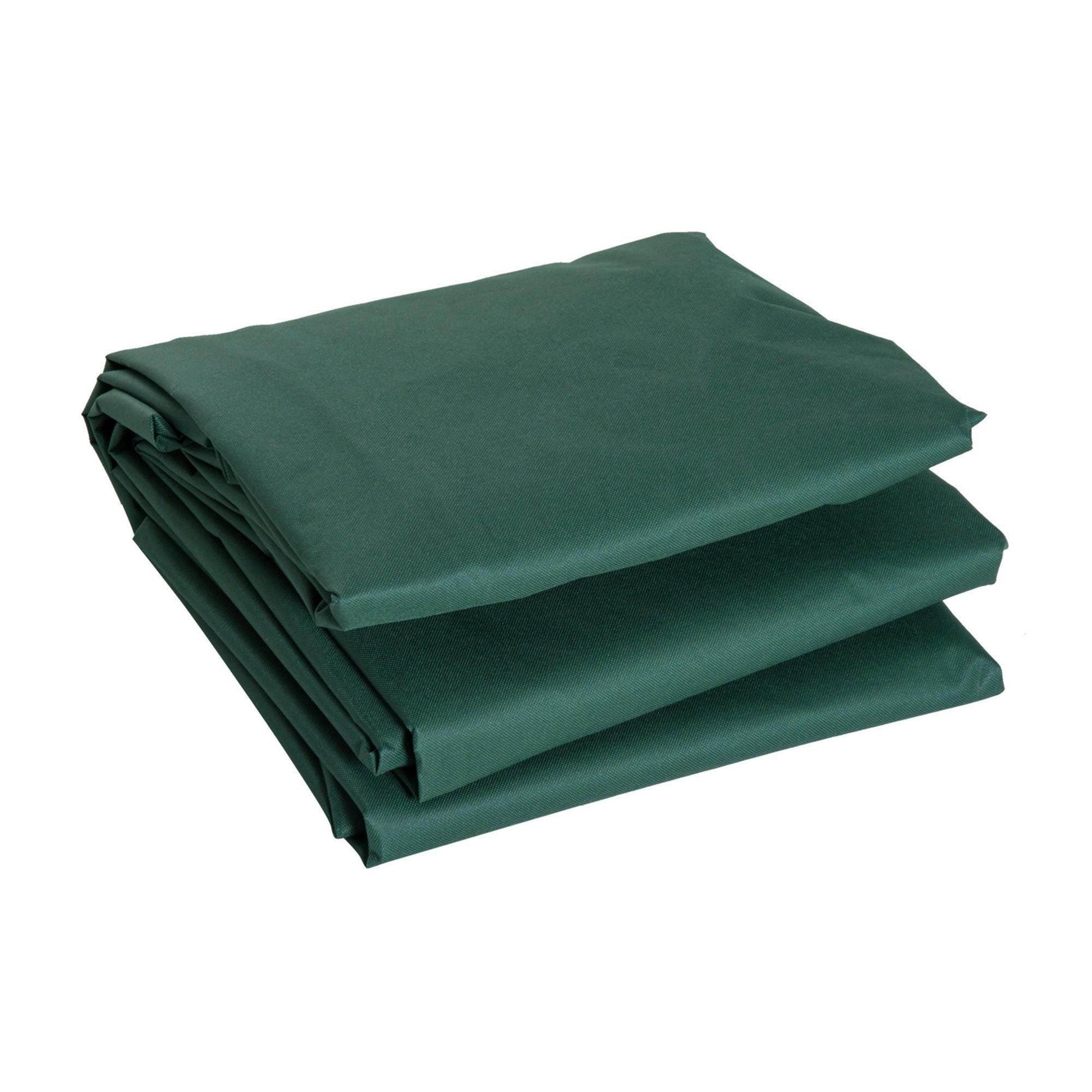 Folded green Outsunny protective garden furniture cover, 245x165x55cm, on white background