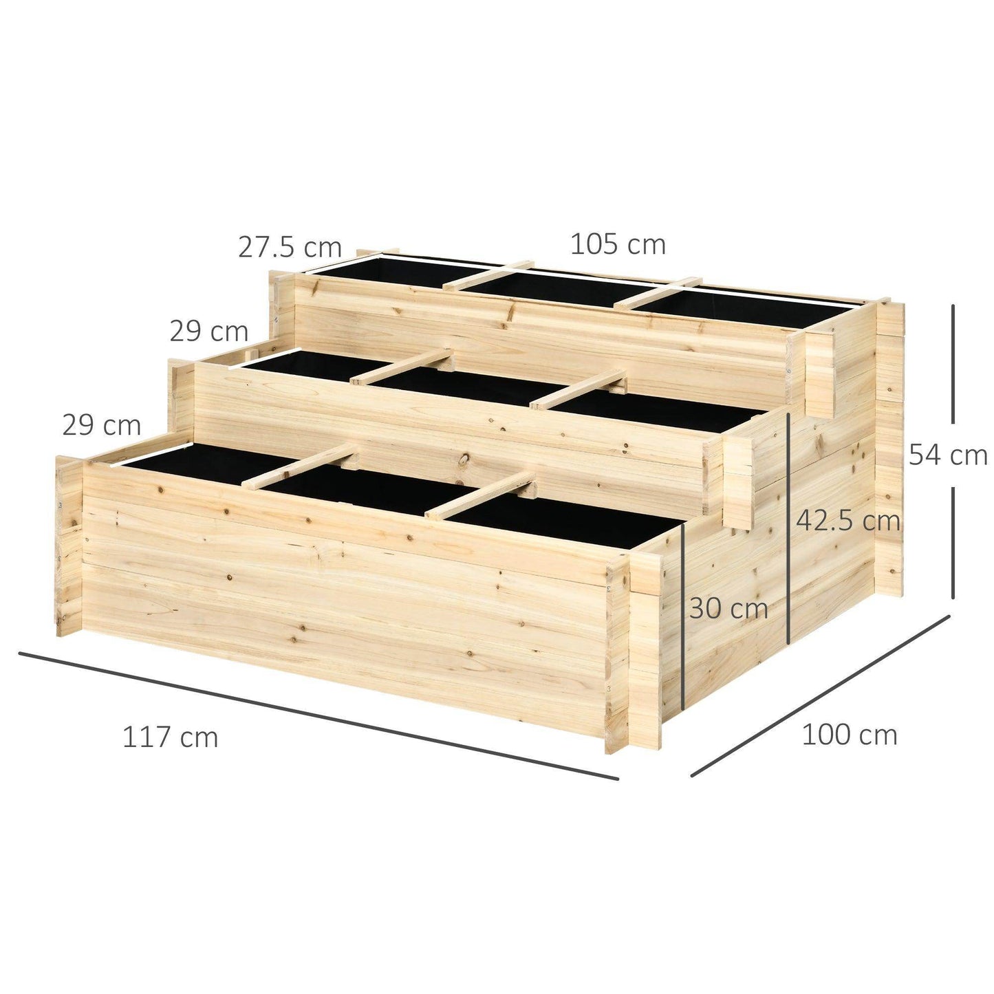 Outsunny Raised Garden Bed with 9 Grow Grids - Easy and Efficient - ALL4U RETAILER LTD