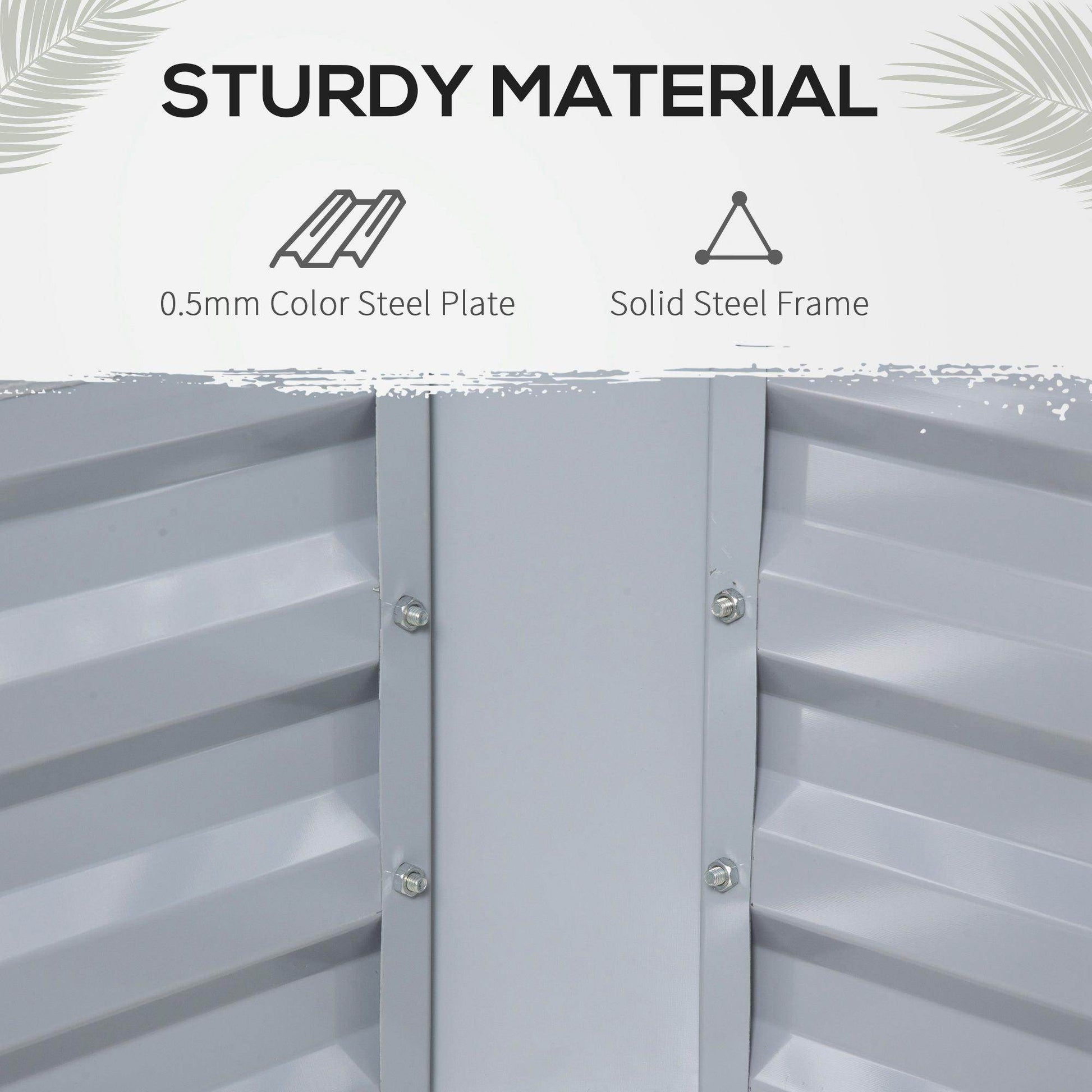 Outsunny Raised Garden Bed with Greenhouse - ALL4U RETAILER LTD