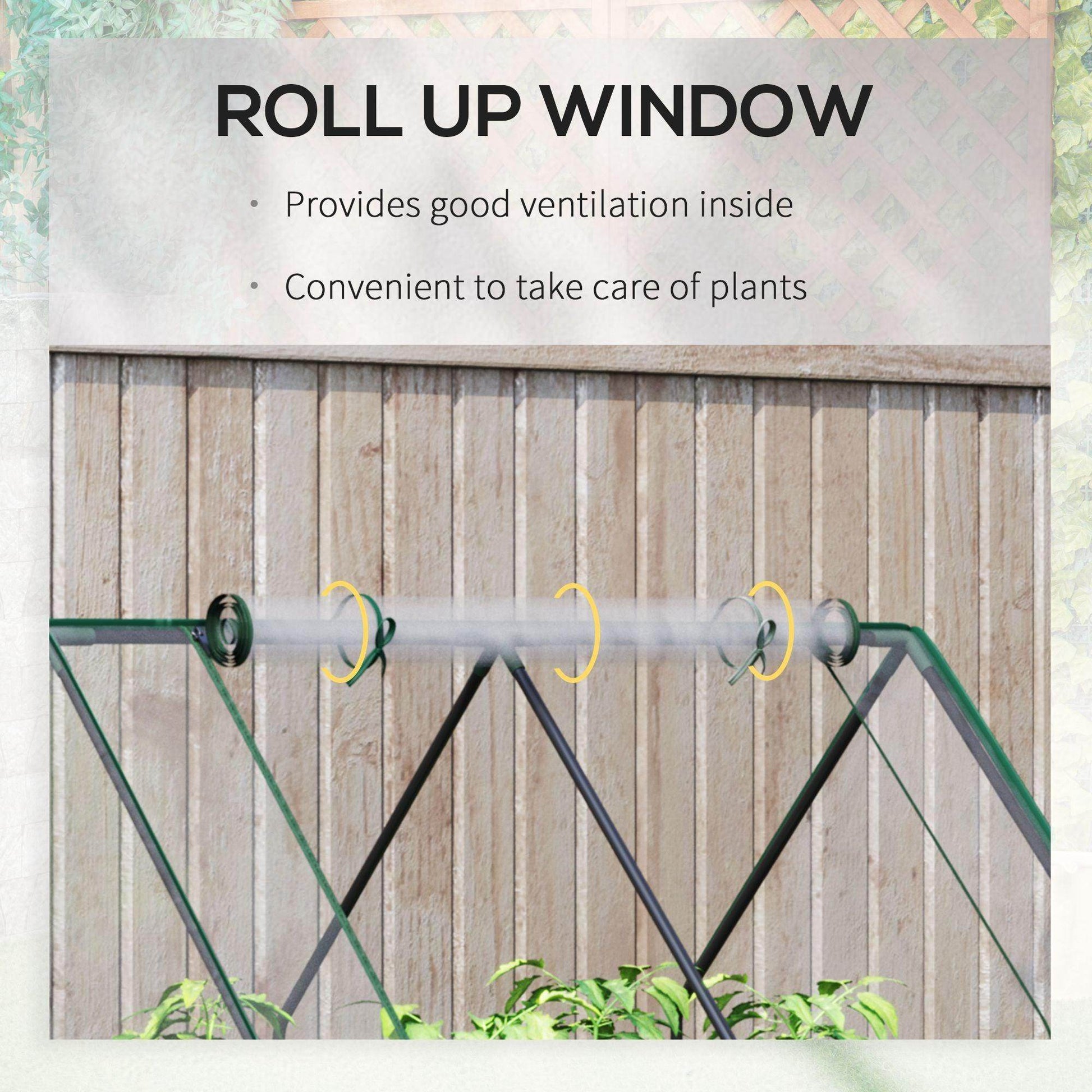 Outsunny Raised Garden Bed with Greenhouse - ALL4U RETAILER LTD