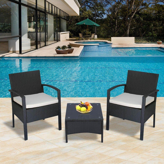 Outsunny Rattan 2-Seater Patio Set - ALL4U RETAILER LTD