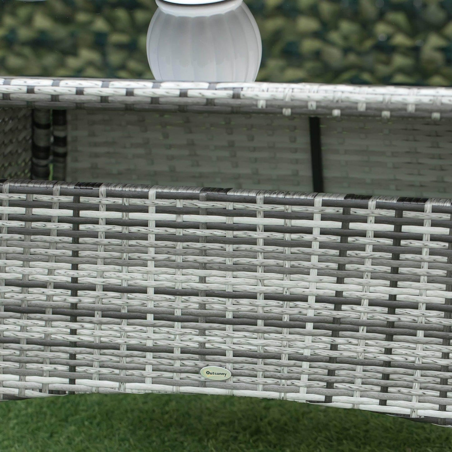 Outsunny Rattan Dining Set - 6 Seater Patio Furniture - ALL4U RETAILER LTD