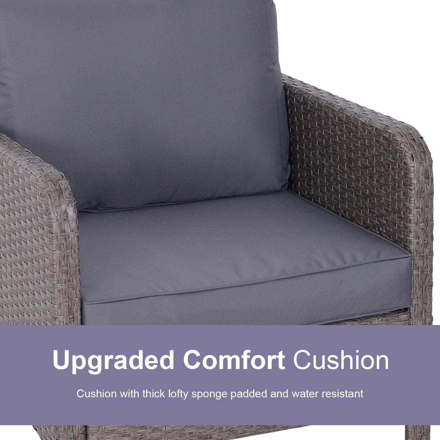 Outsunny Rattan Garden Furniture Set - ALL4U RETAILER LTD