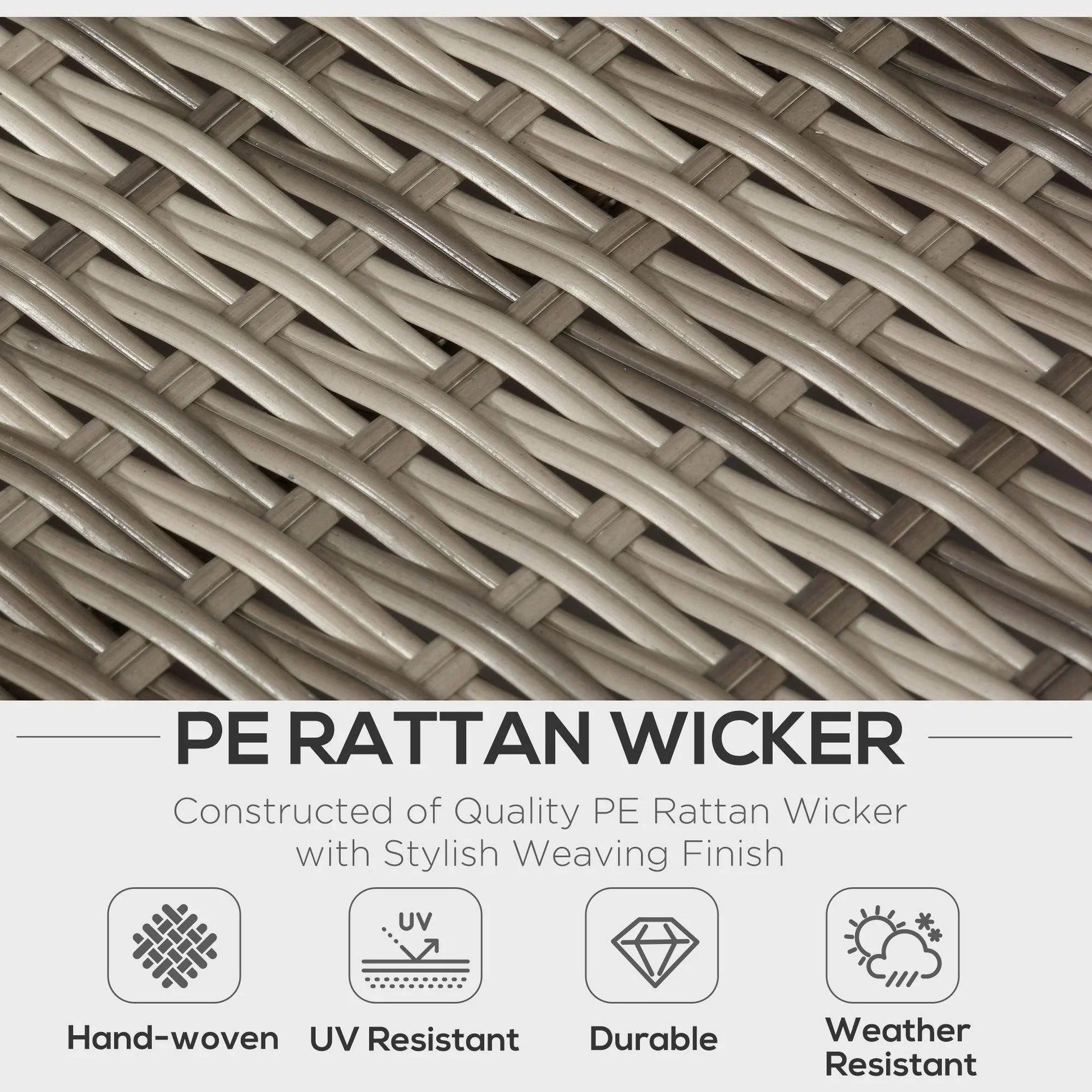 Outsunny Rattan Outdoor Corner Sofa Set - ALL4U RETAILER LTD