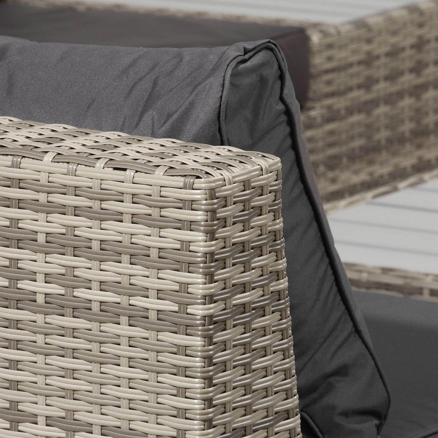 Outsunny Rattan Outdoor Corner Sofa Set - ALL4U RETAILER LTD