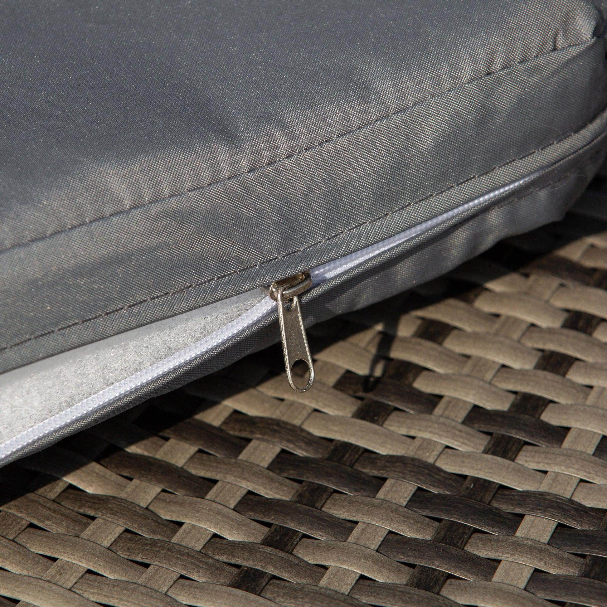 Outsunny Rattan Patio Sofa Set - Grey with Table - ALL4U RETAILER LTD