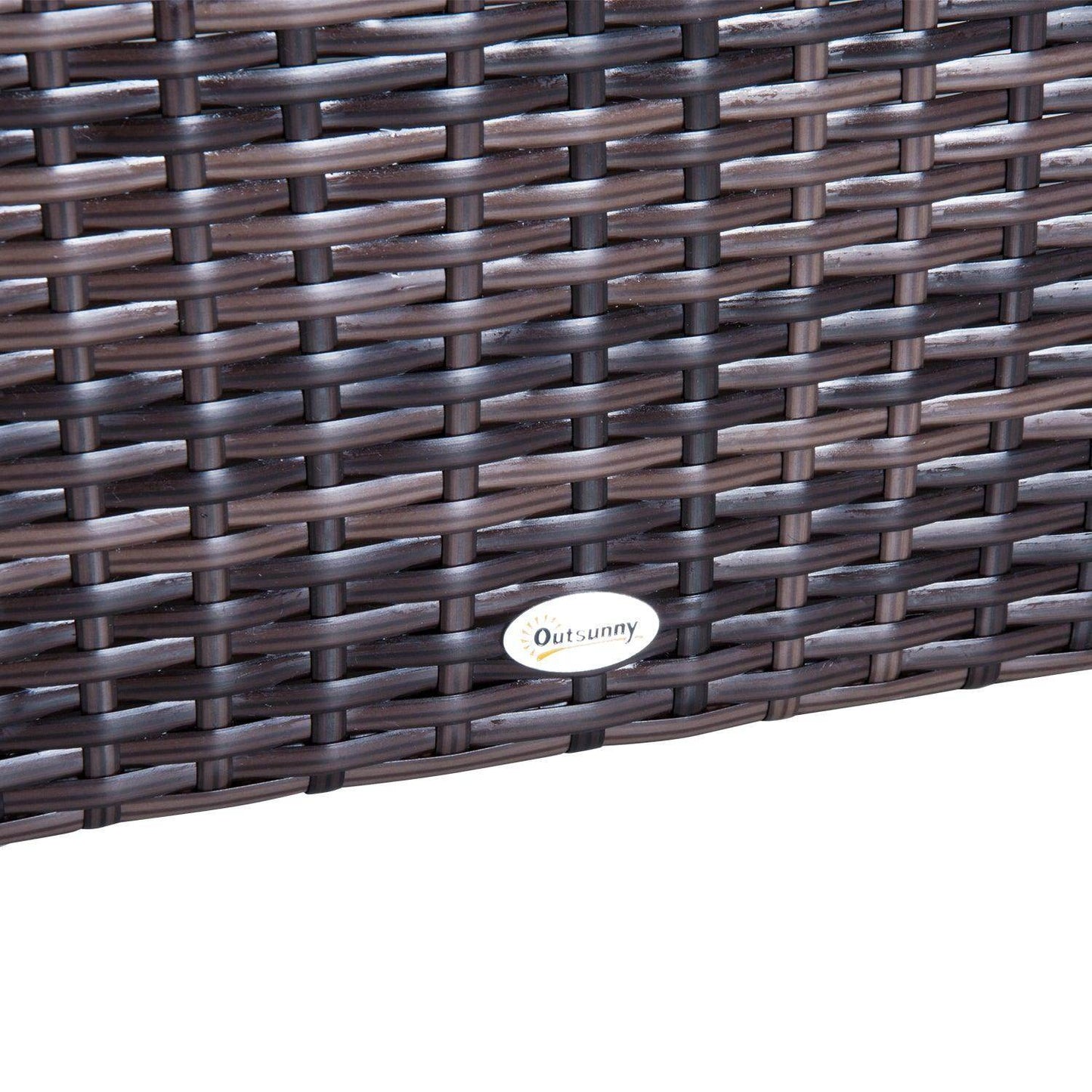 Outsunny Rattan Sofa Set with Table - Outdoor Wicker Furniture - ALL4U RETAILER LTD