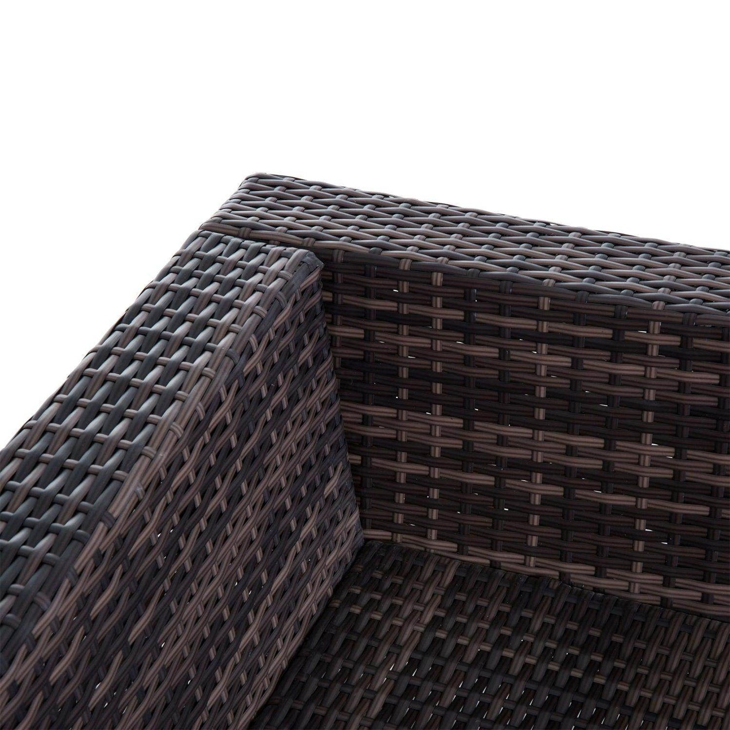 Outsunny Rattan Sofa Set with Table - Outdoor Wicker Furniture - ALL4U RETAILER LTD