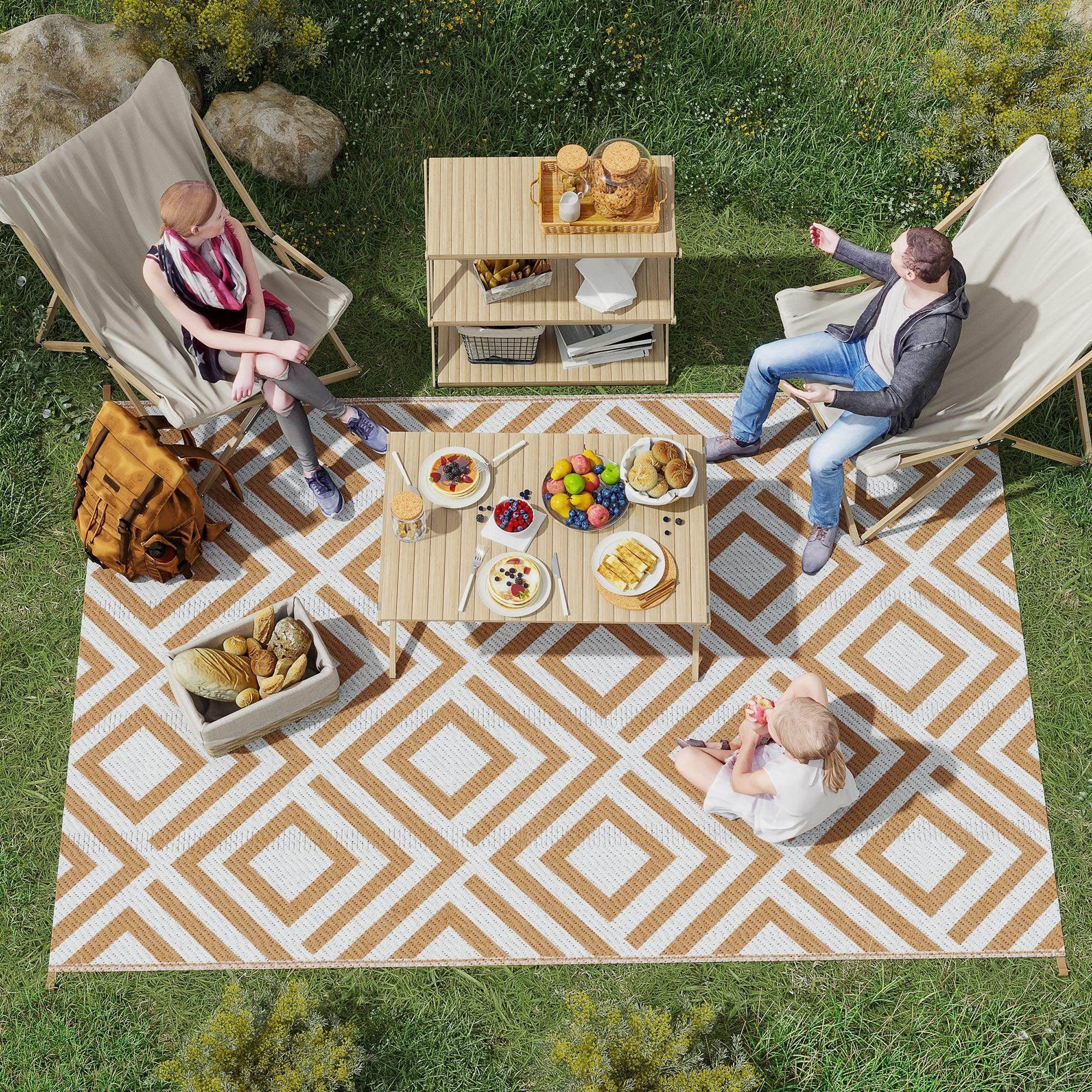 Waterproof Reversible Outdoor Rug - Stylish Straw Mat – ALL4U RETAILER LTD